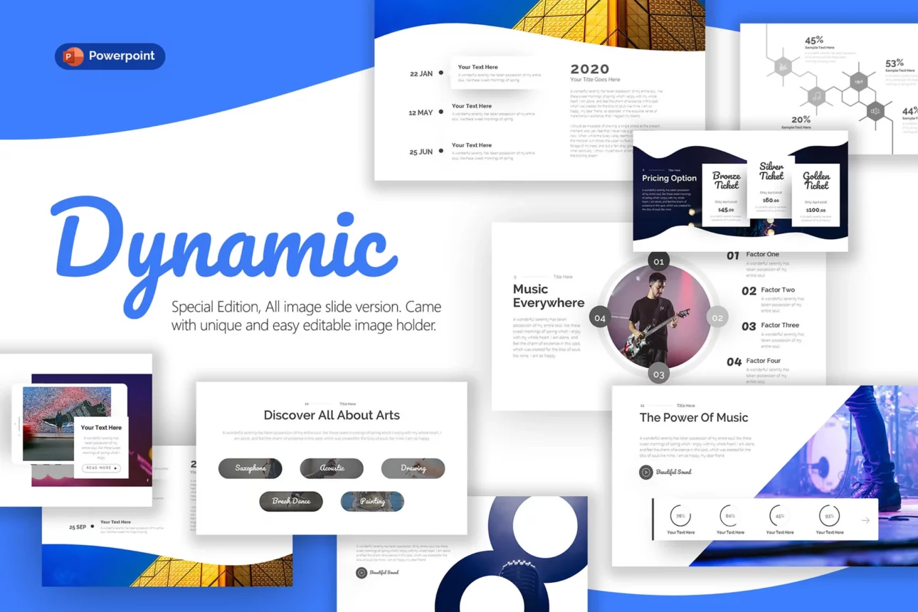Dynamic Music Powerpoint Presentation Template