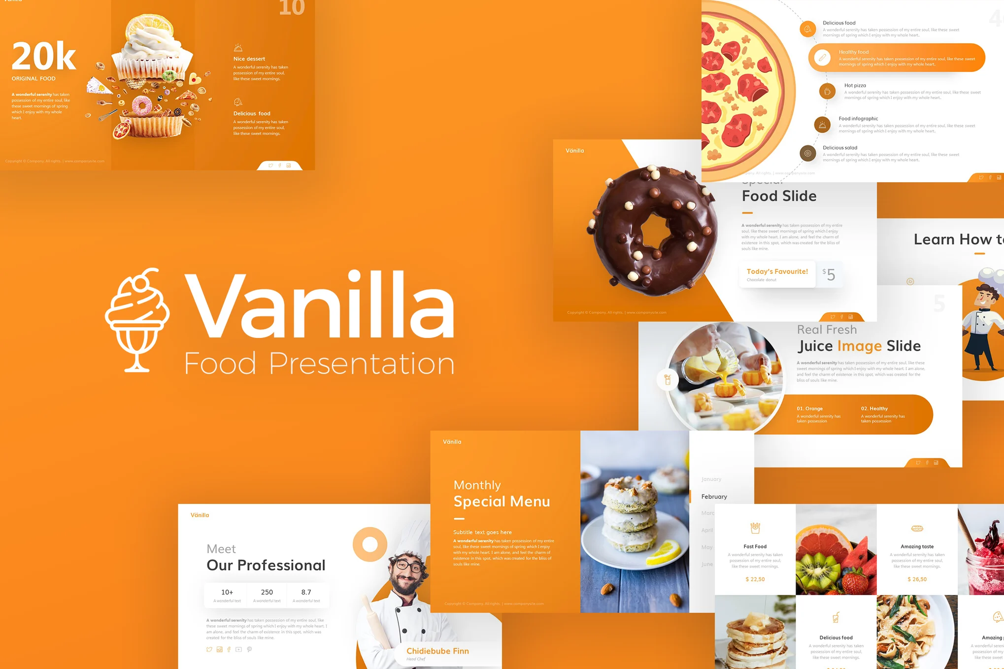 Vanilla Food and Culinary PowerPoint Template