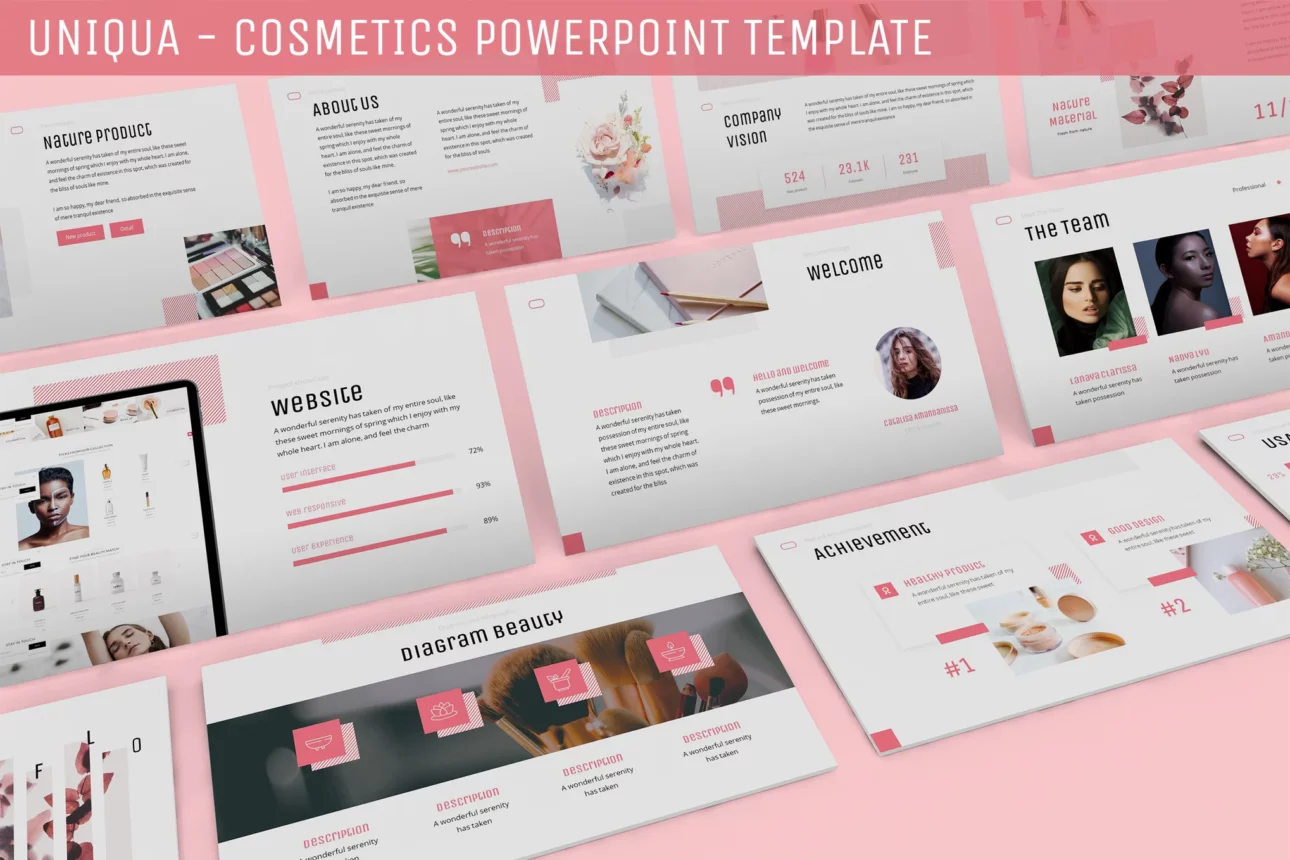 Uniqua - Cosmetics Powerpoint Template