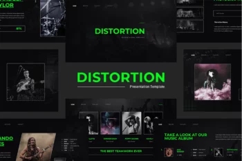 Distortion Music Powerpoint Template
