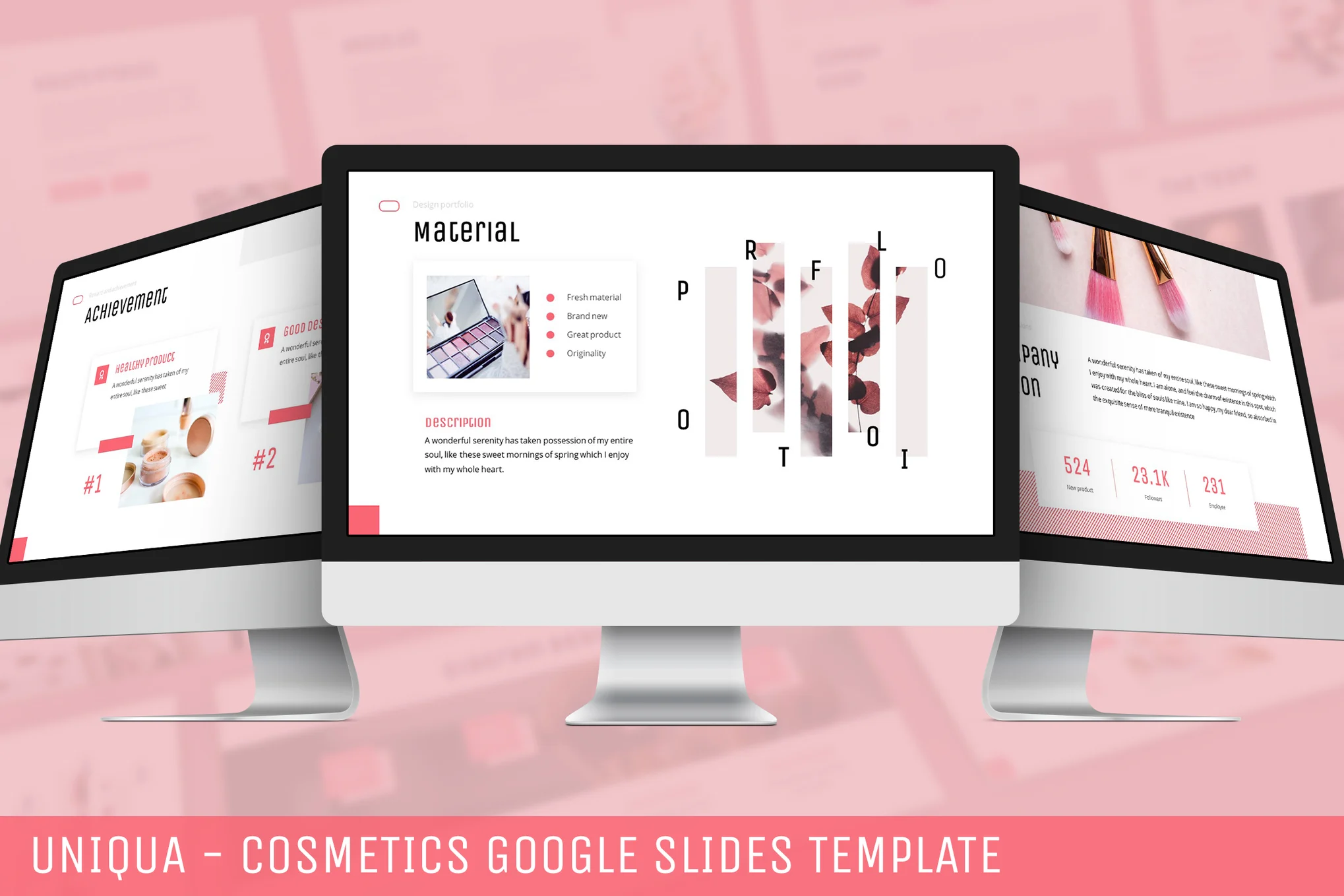 Uniqua - Cosmetics Google Slides Template