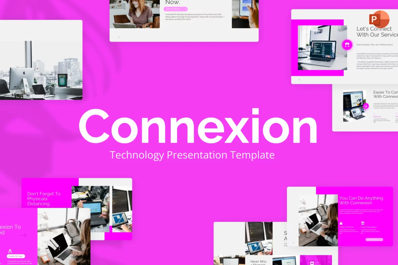 Connexion Purple Technology PowerPoint Template