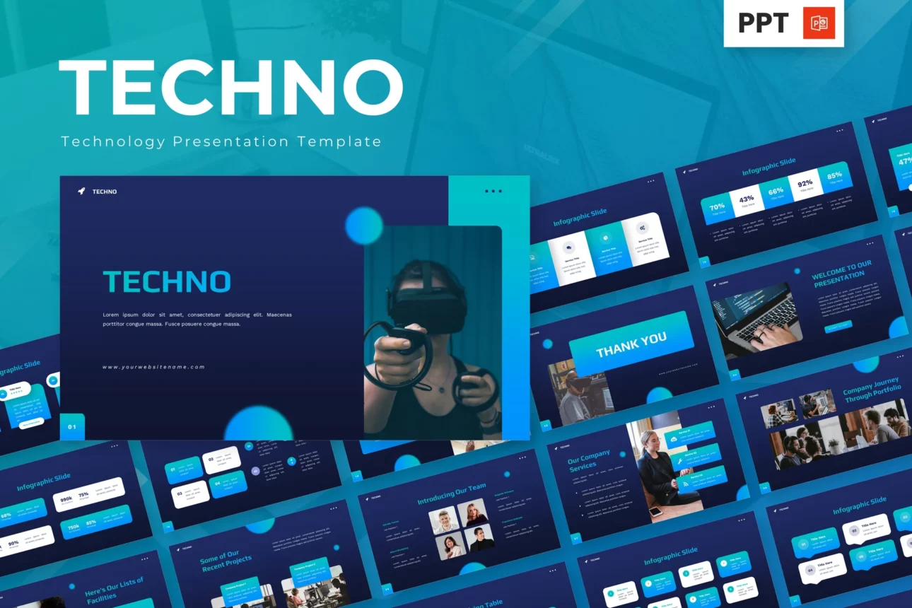 Techno - Technology Powerpoint Templates