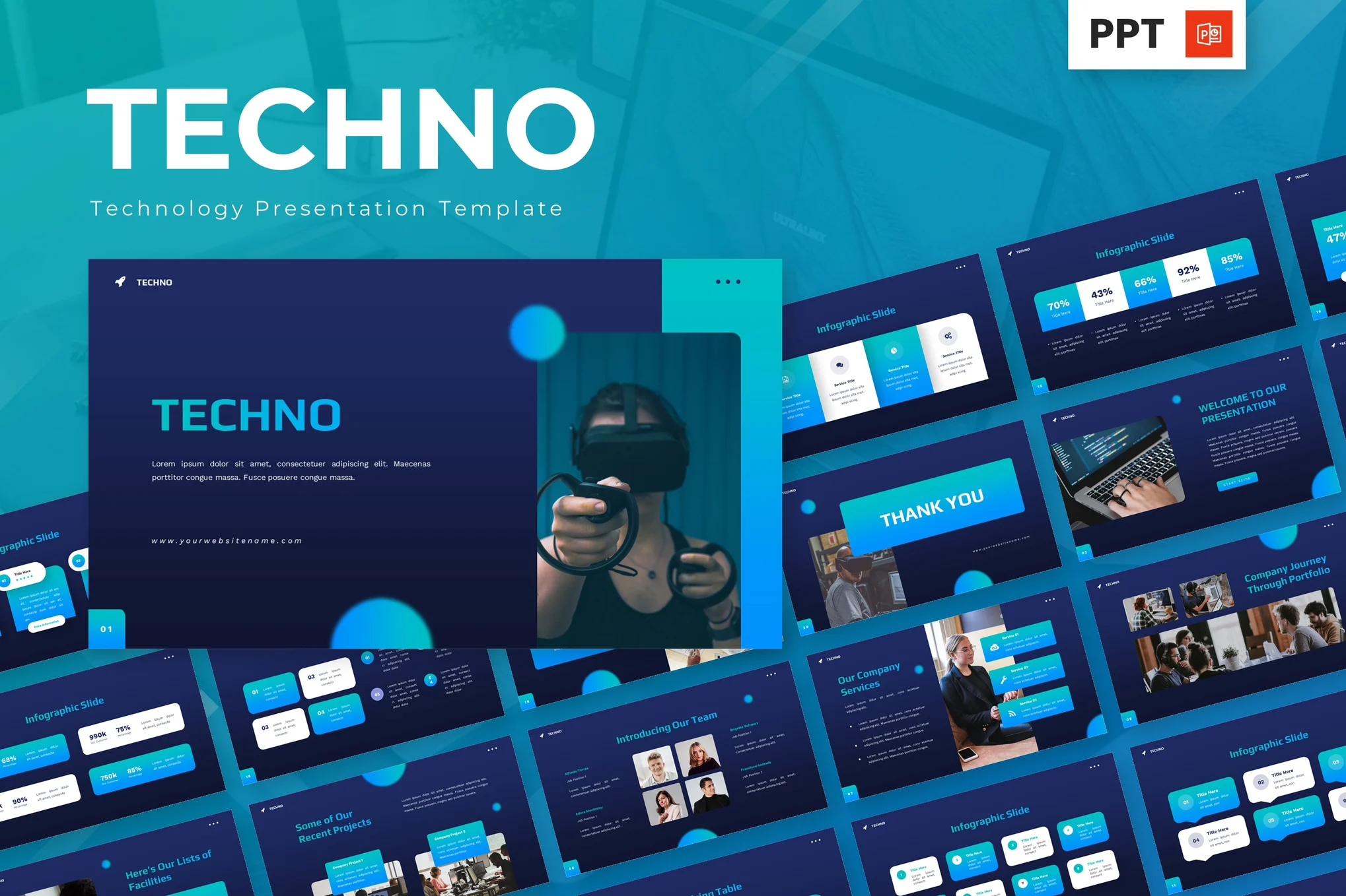Techno - Technology Powerpoint Templates