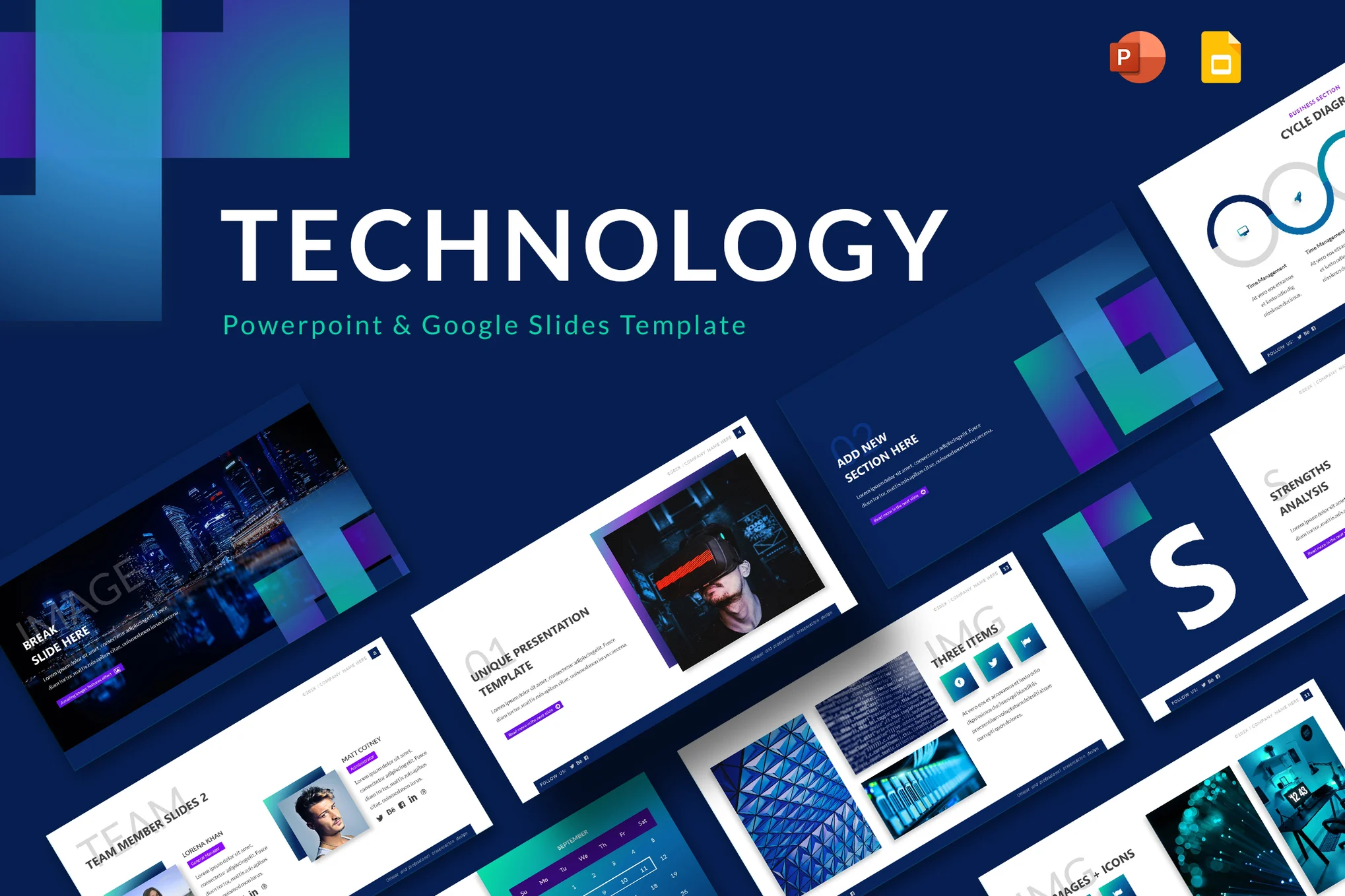 Technology Powerpoint & Google Slides Template