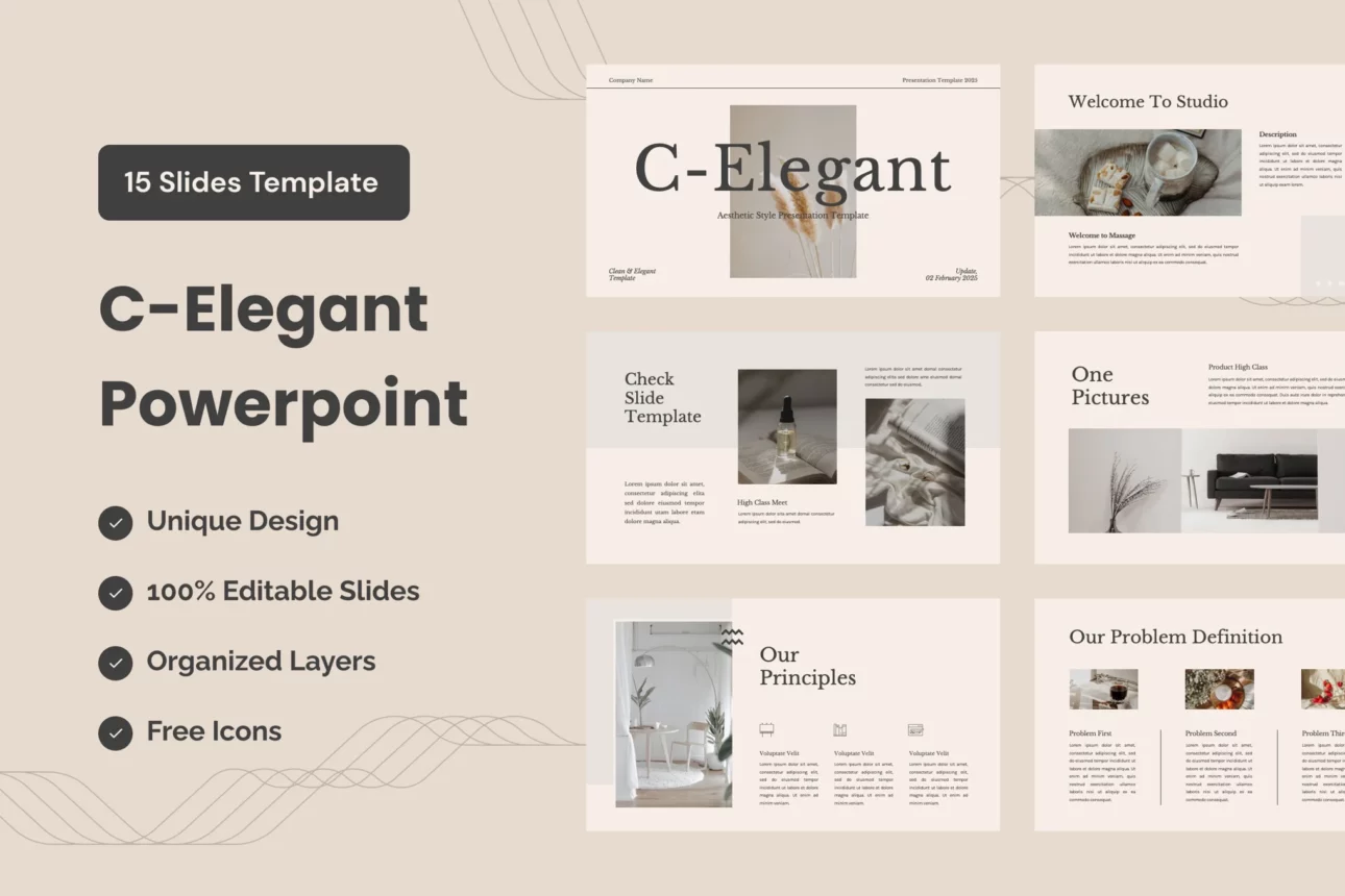 C-Elegant Presentation Template - Powerpoint