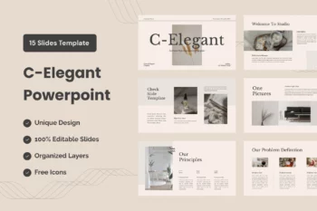 54 C-Elegant Presentation Template - Powerpoint