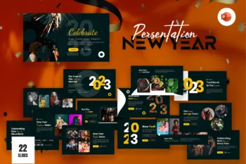 Celeb New Year PowerPoint Presentation Template