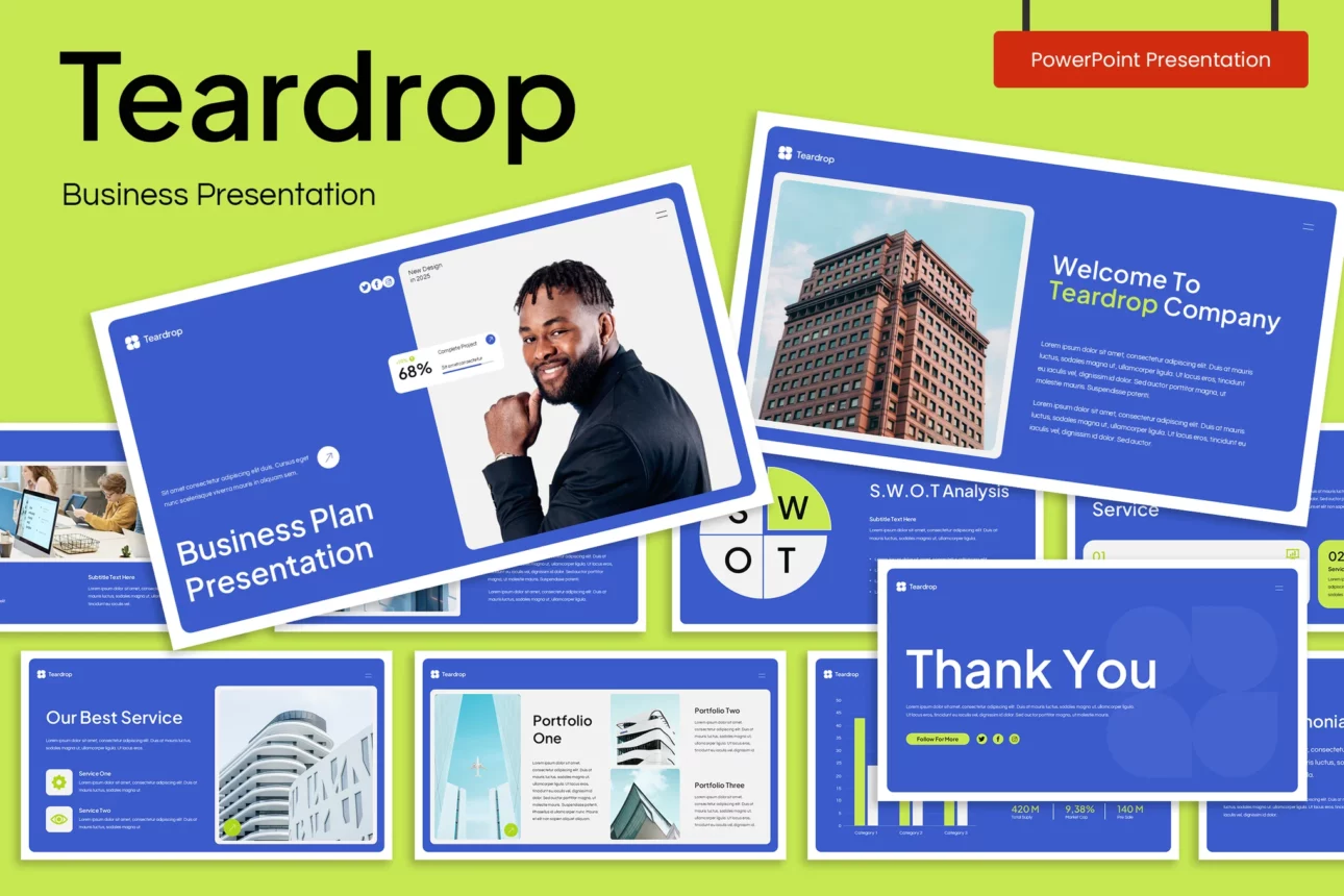 Teardrop - Business Powerpoint Presentation