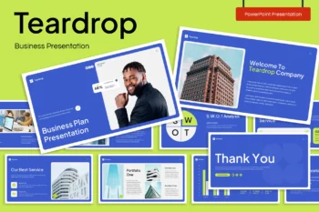 48 Teardrop - Business Powerpoint Presentation