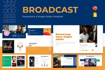Broadcast Powerpoint & Google Slides Template
