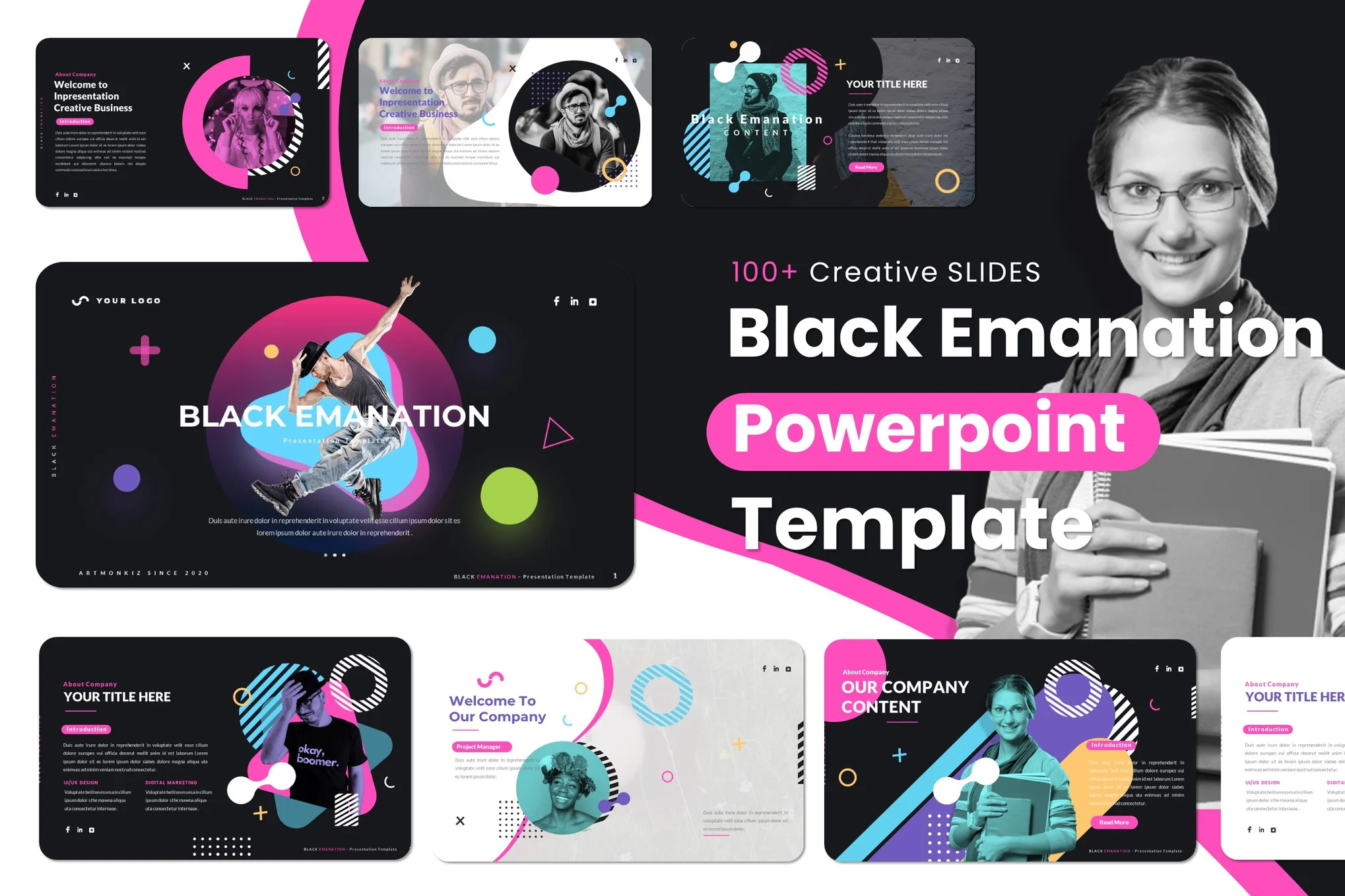 Black Emanation - Modern Business PowerPoint