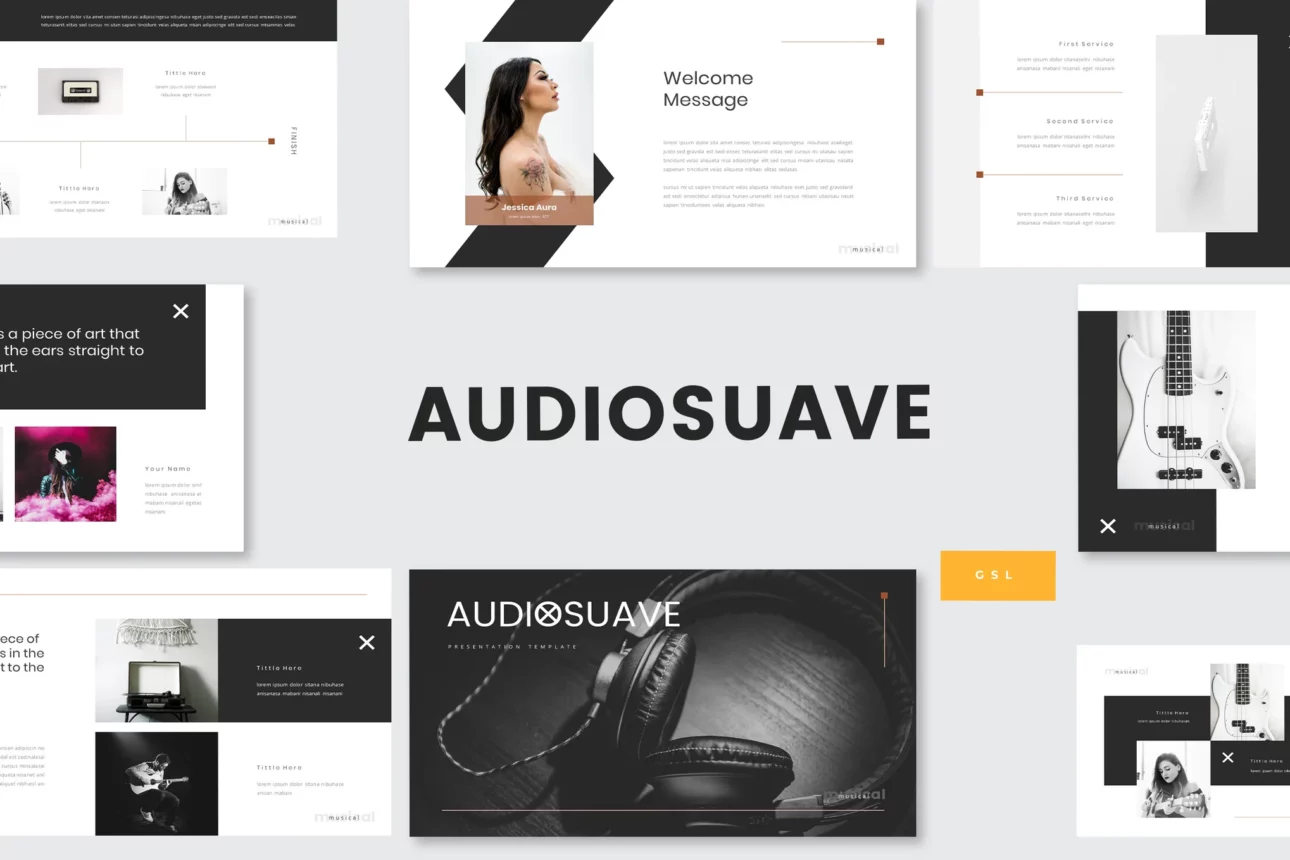 Audiosuave - Music Google Slide Template