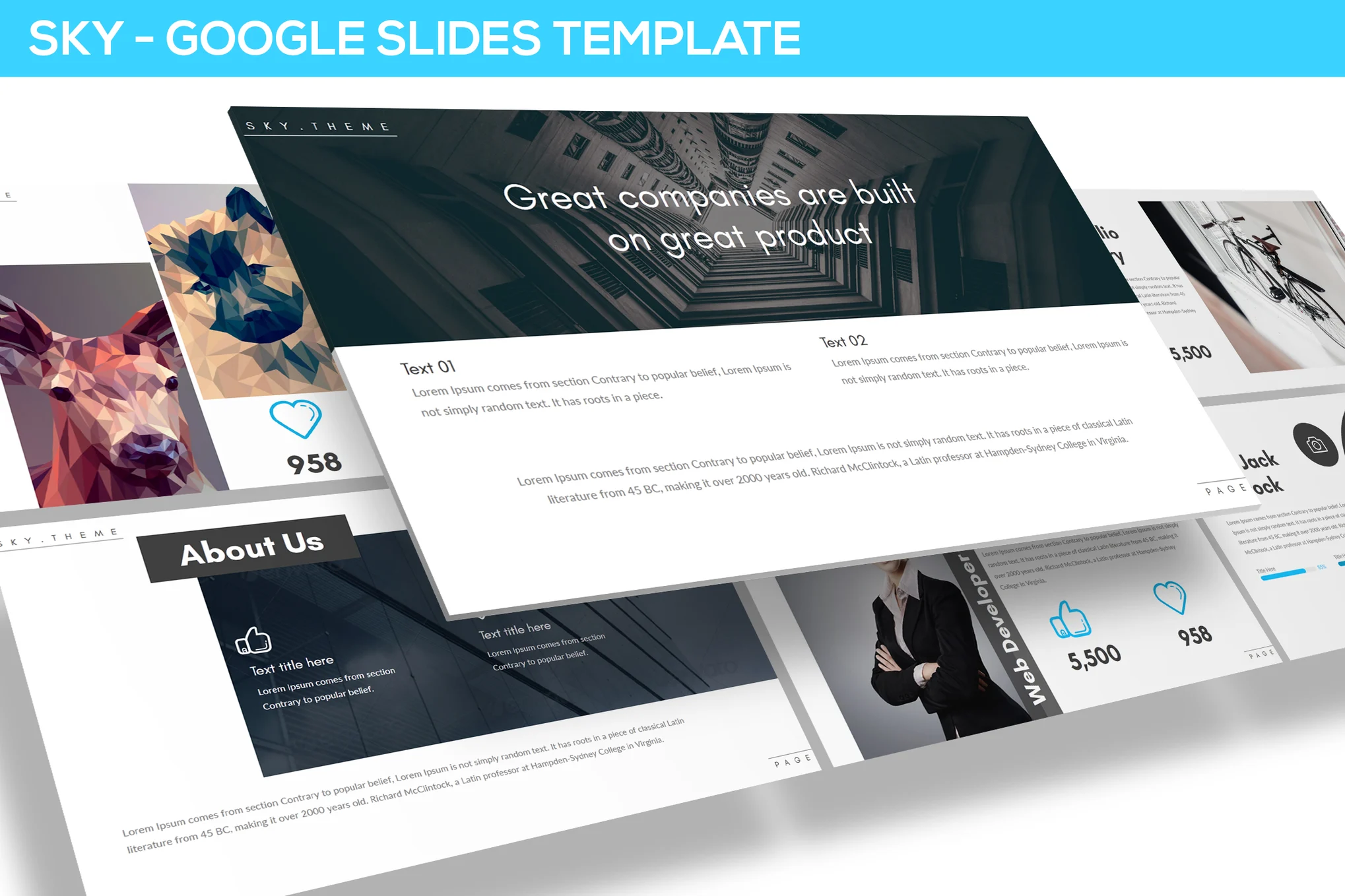 Sky - Multipurpose Google Slides Template