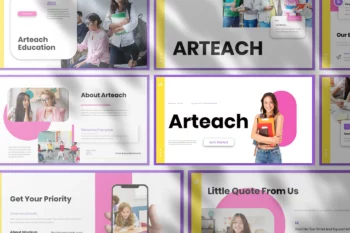 Arteach Education Presentation PowerPoint Template