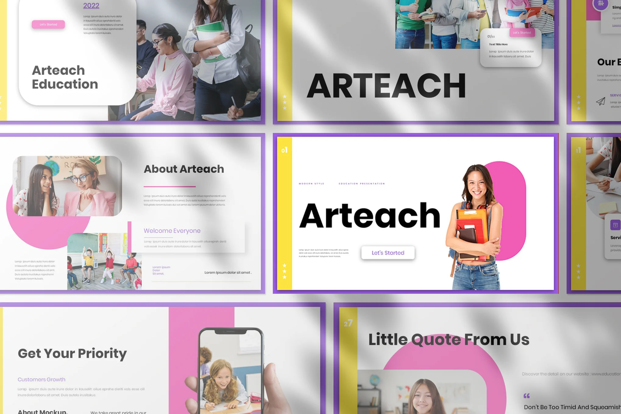 Arteach Education Presentation PowerPoint Template