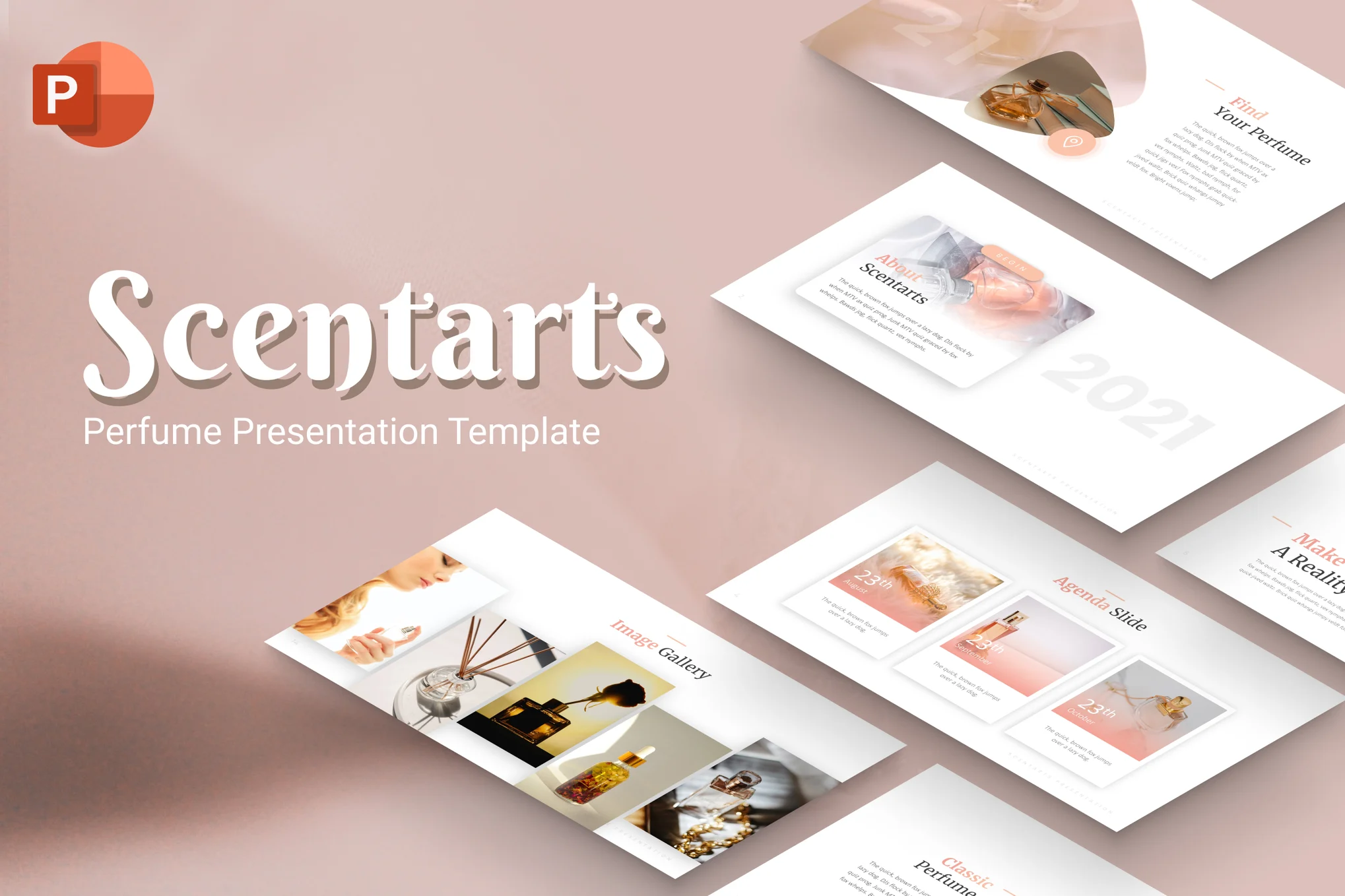 233 Scentarts Perfume Minimalist PowerPoint Template