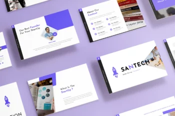 232 Santech - Business Technology PowerPoint Template