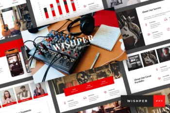 Whisper - Recording Studio PowerPoint Template