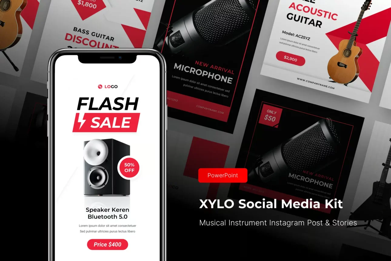XYLO - Social Media Kit PowerPoint Template