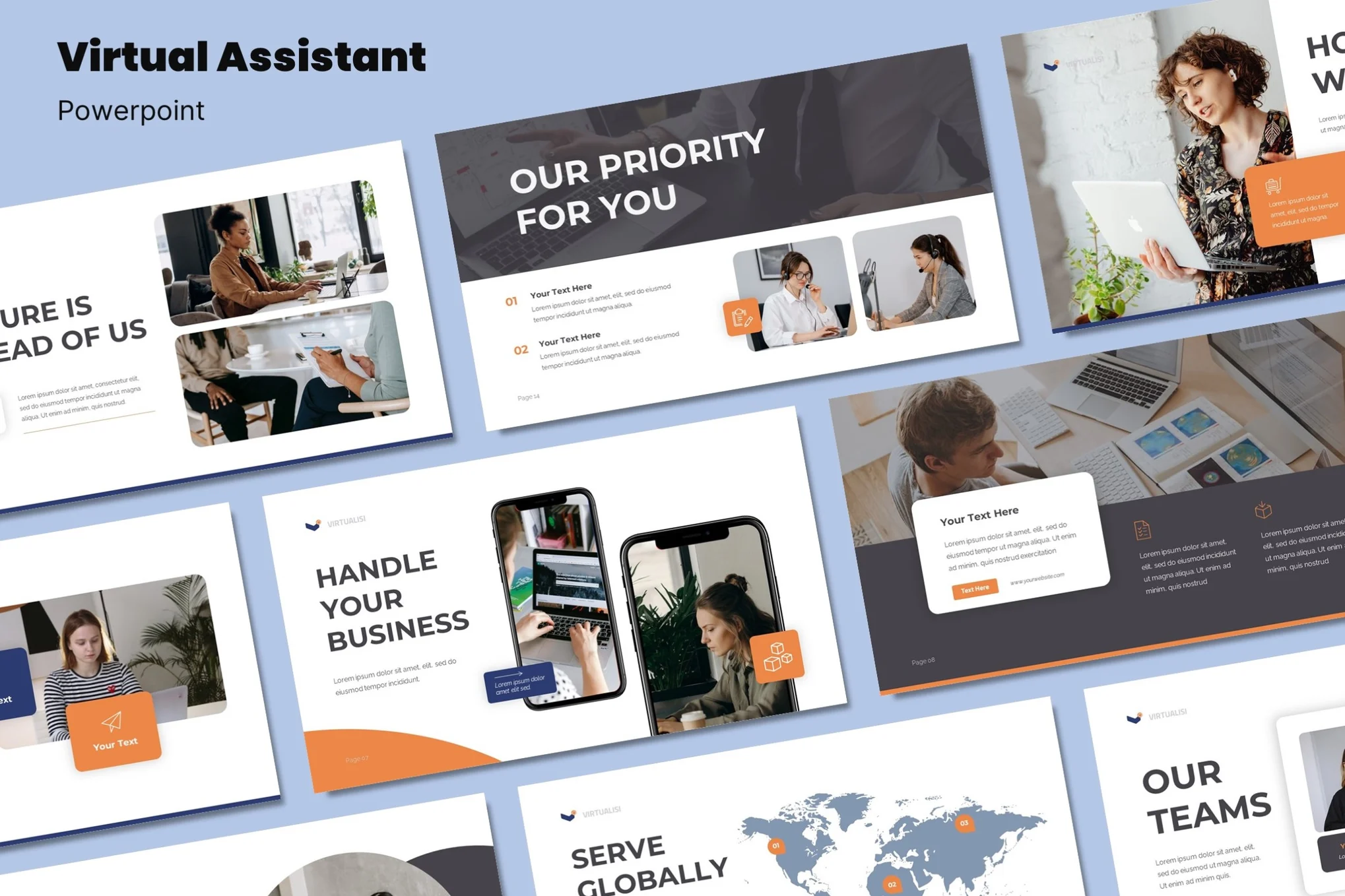 266 Virtual Assitant Service - Powerpoint Template