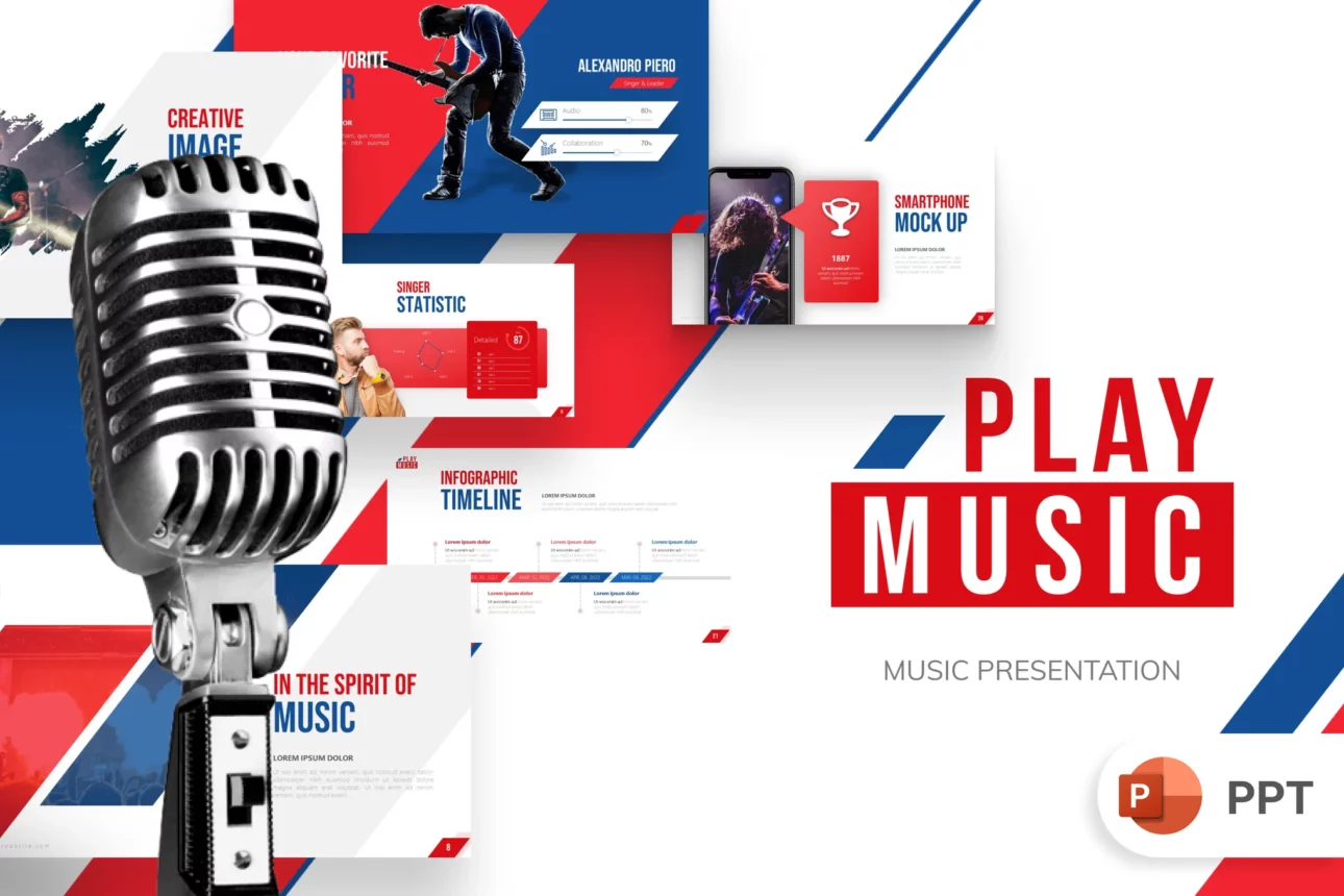 Play Music Concert PowerPoint Template