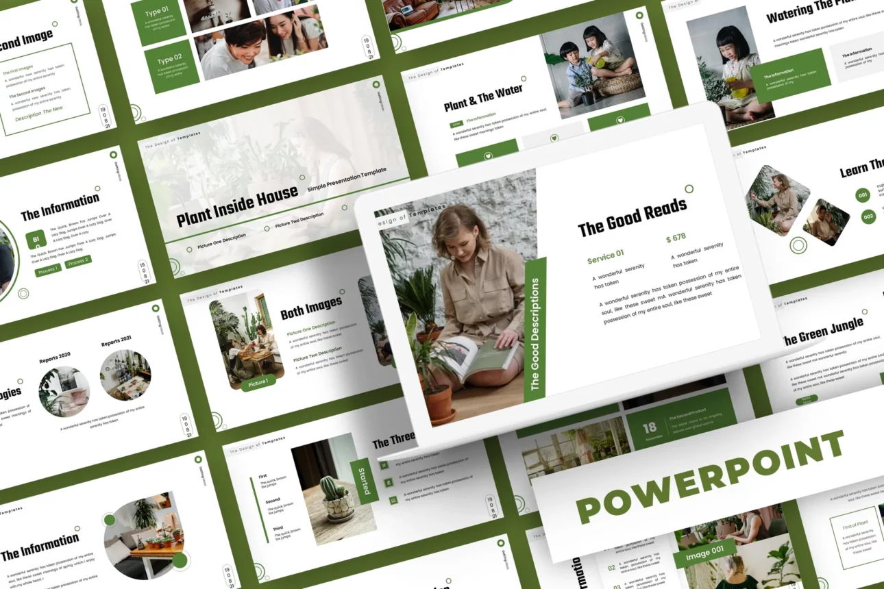 Plant Inside House - Powerpoint Template