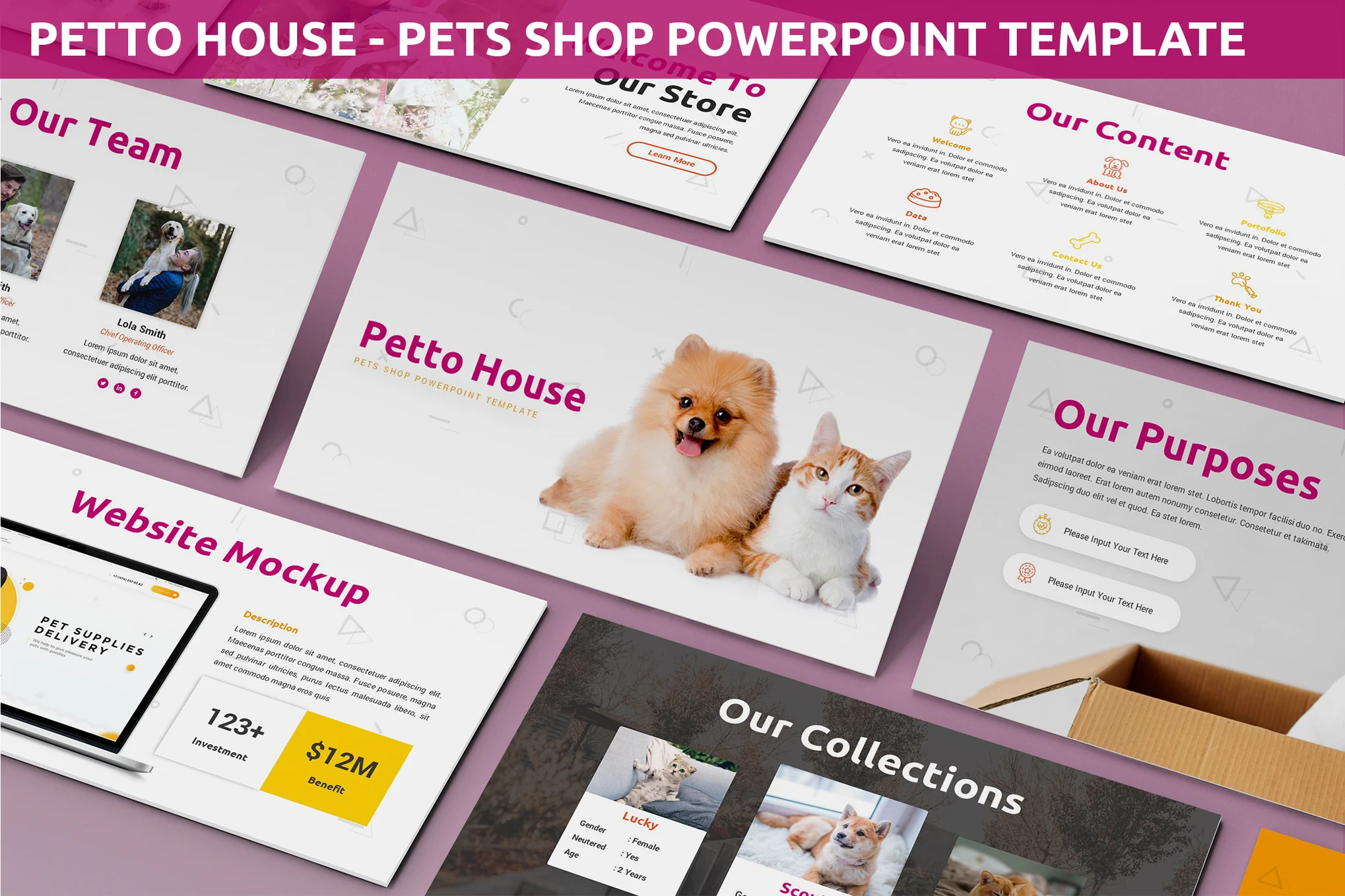 198 Petto House - Pet Shop Powerpoint Template