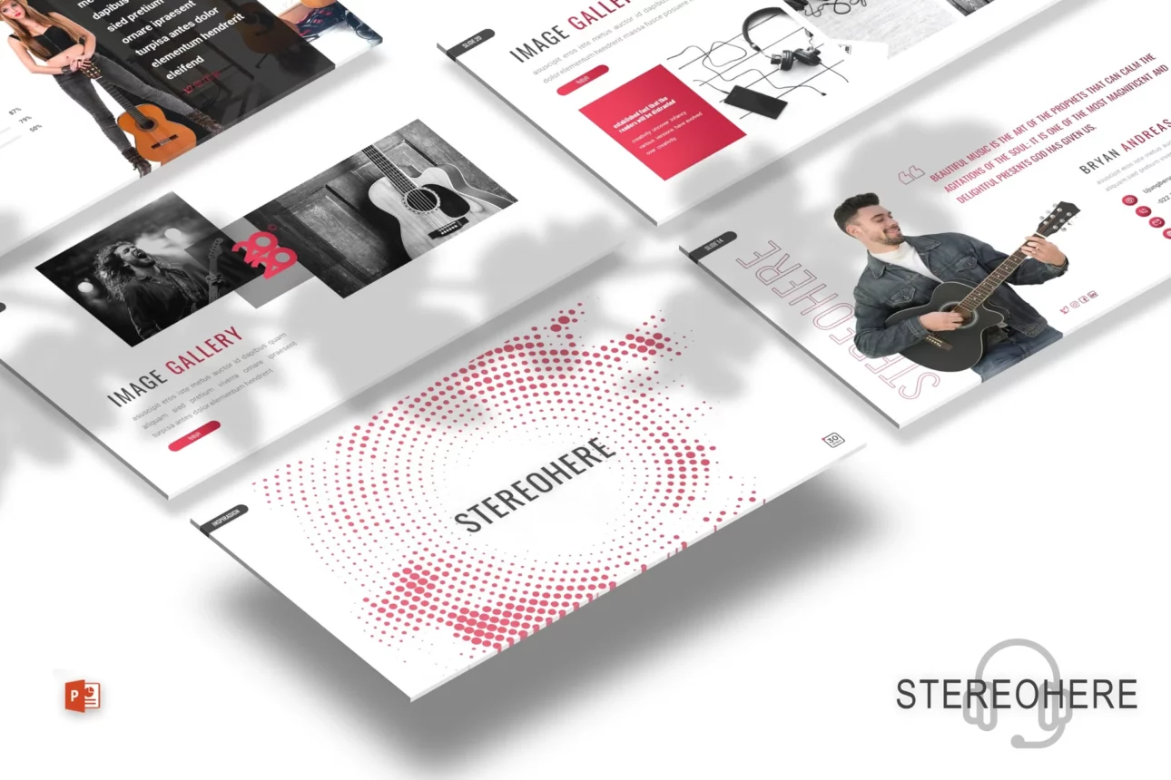 Stereohere - Music Powerpoint Template