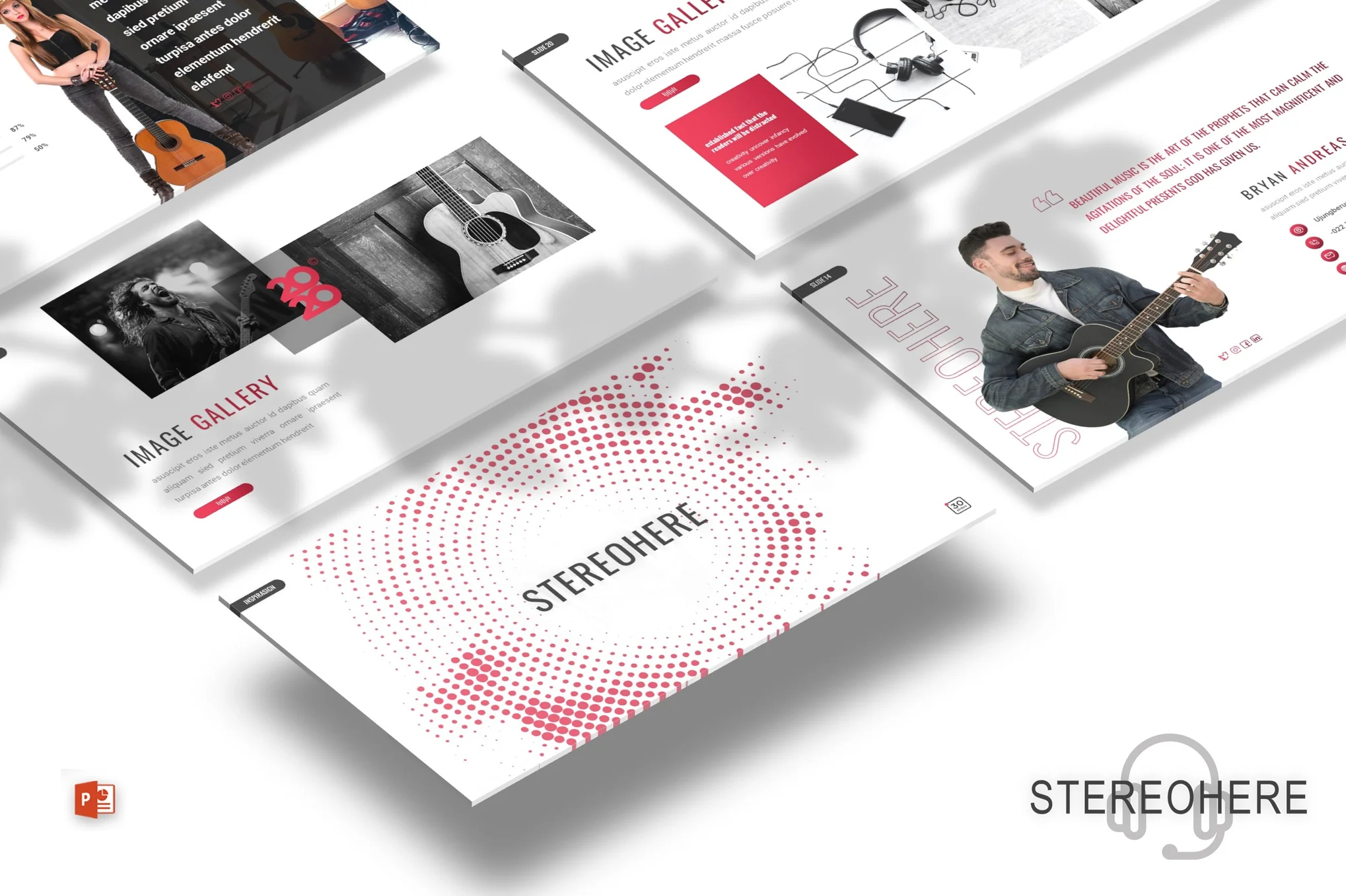 Stereohere - Music Powerpoint Template
