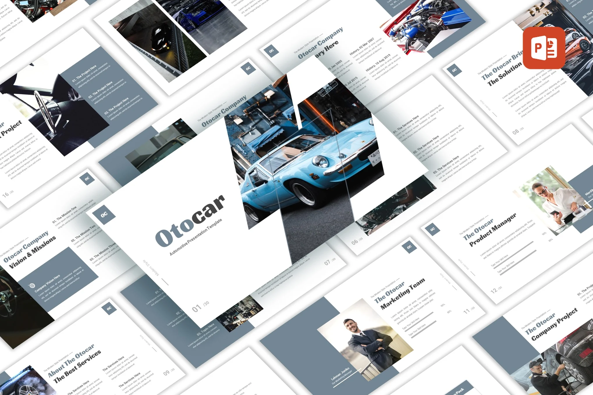 188 Otocar - Automotive PowerPoint Template