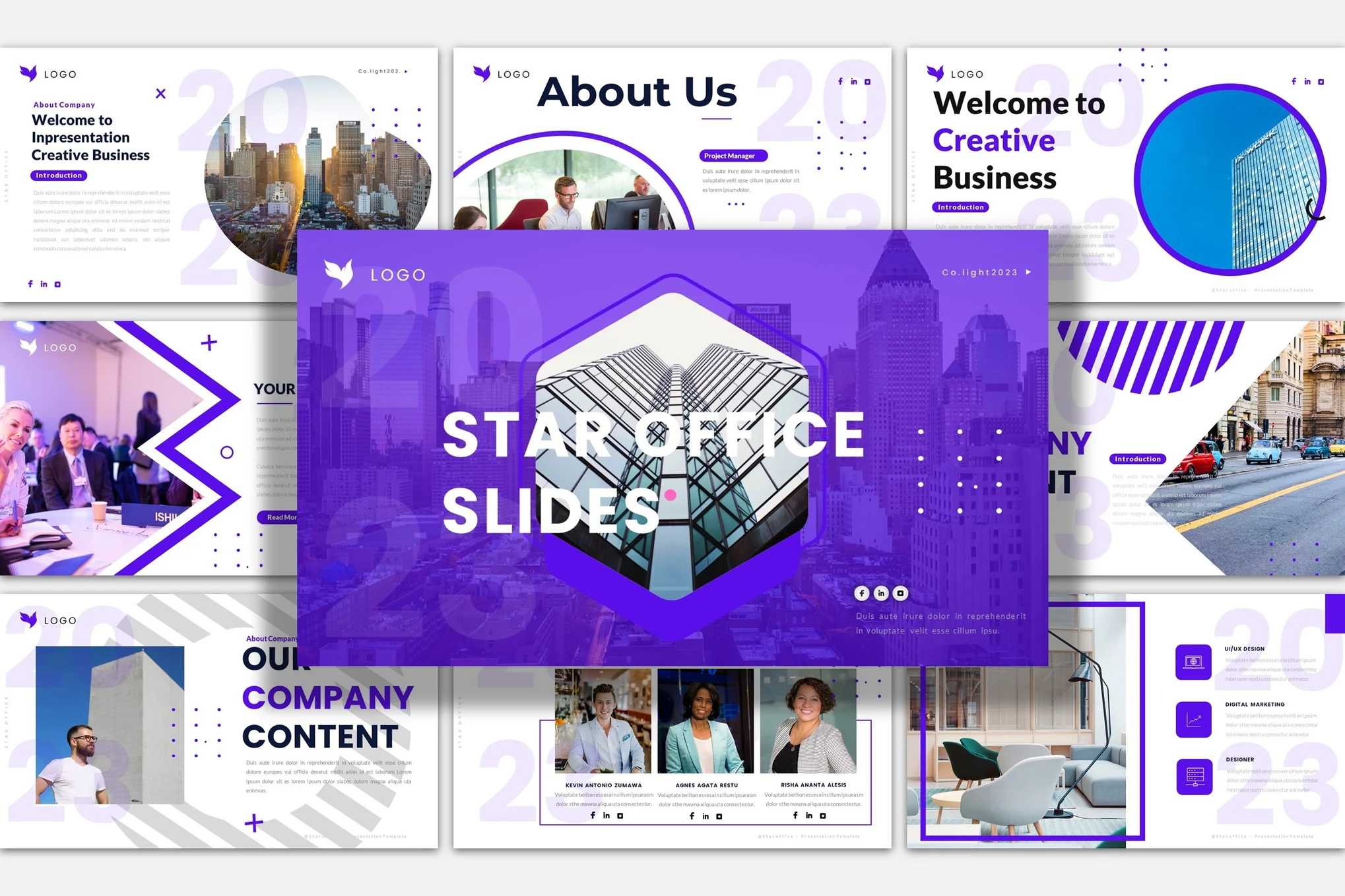 Star Office Powerpoint Presentation Template