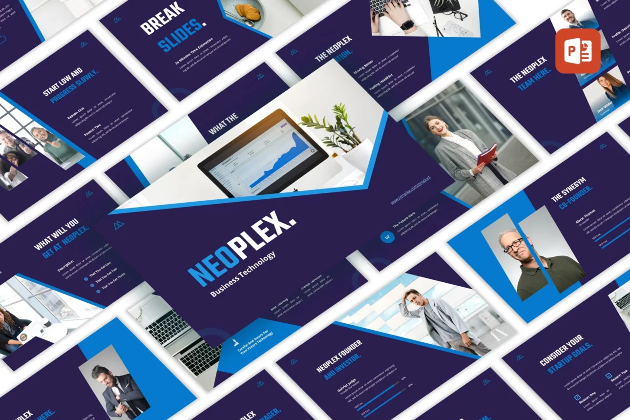 180 Neoplex - Business Technology PowerPoint Template