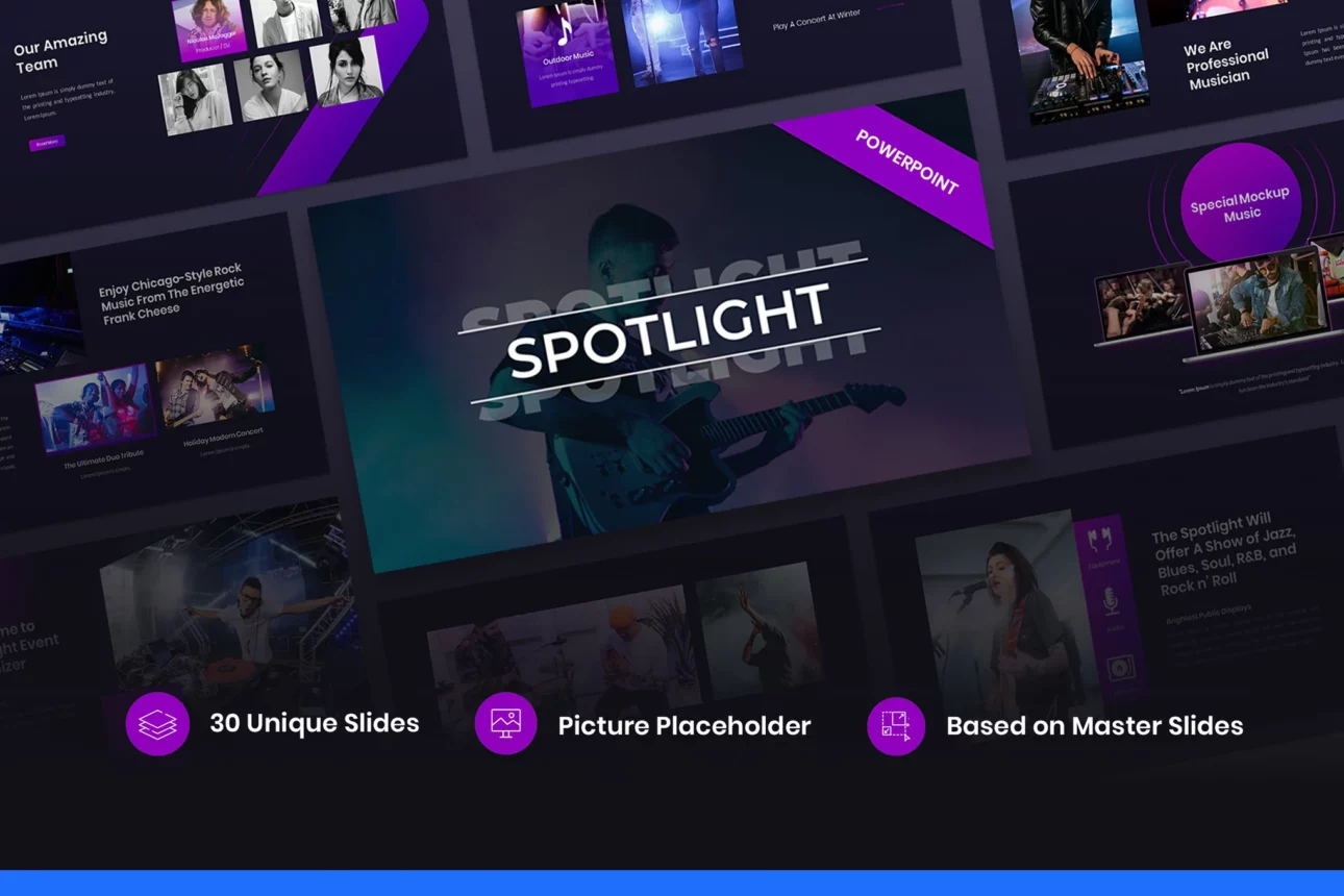 Spotlight – Music Event PowerPoint Template