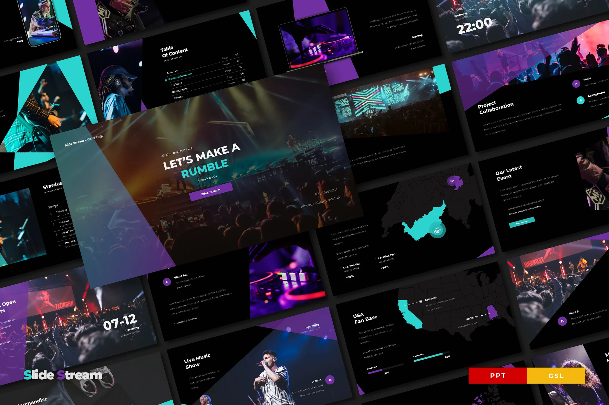 SLIDE STREAM - Music Band Presentation