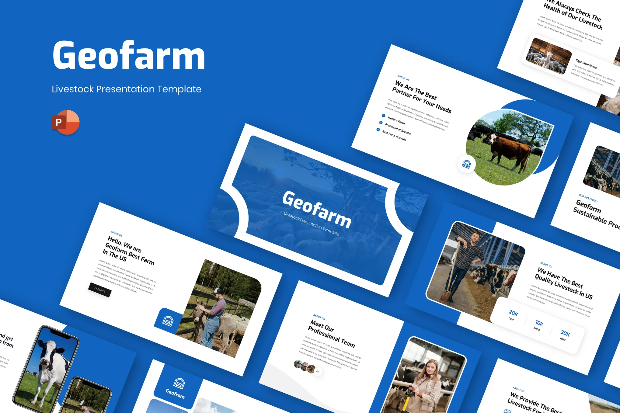 Geofarm - Livestock Powerpoint Template