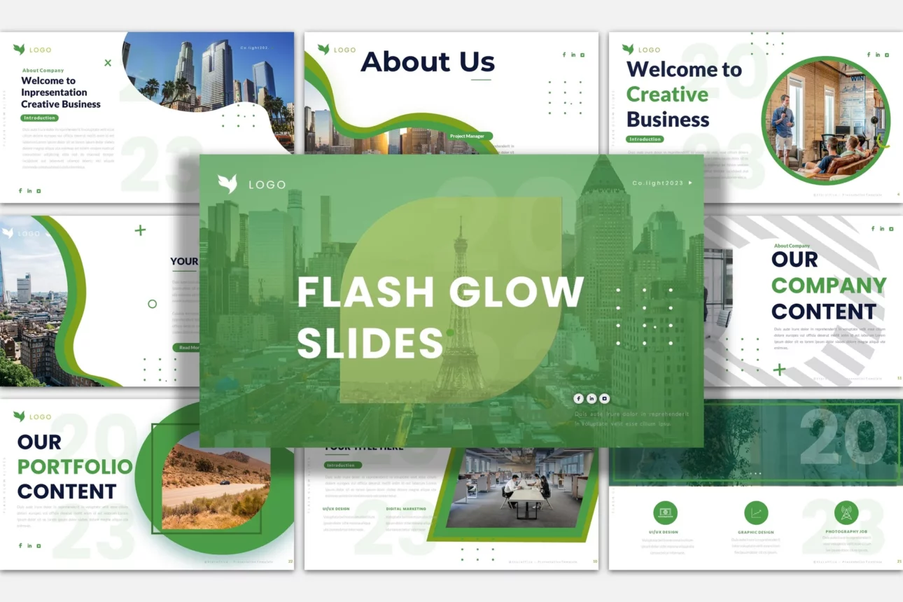 Flash Glow Powerpoint Presentation Template