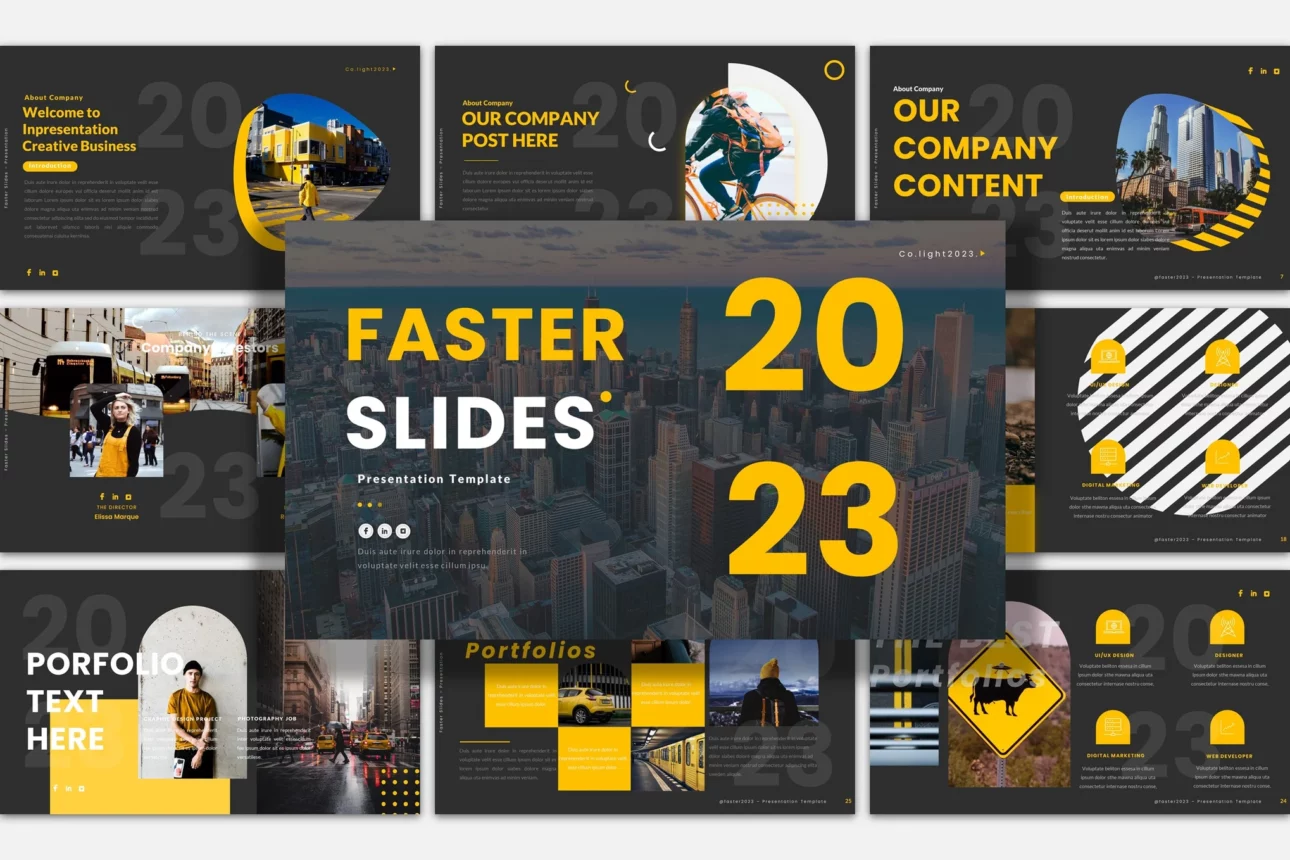 Faster Slides Powerpoint Presentation Template