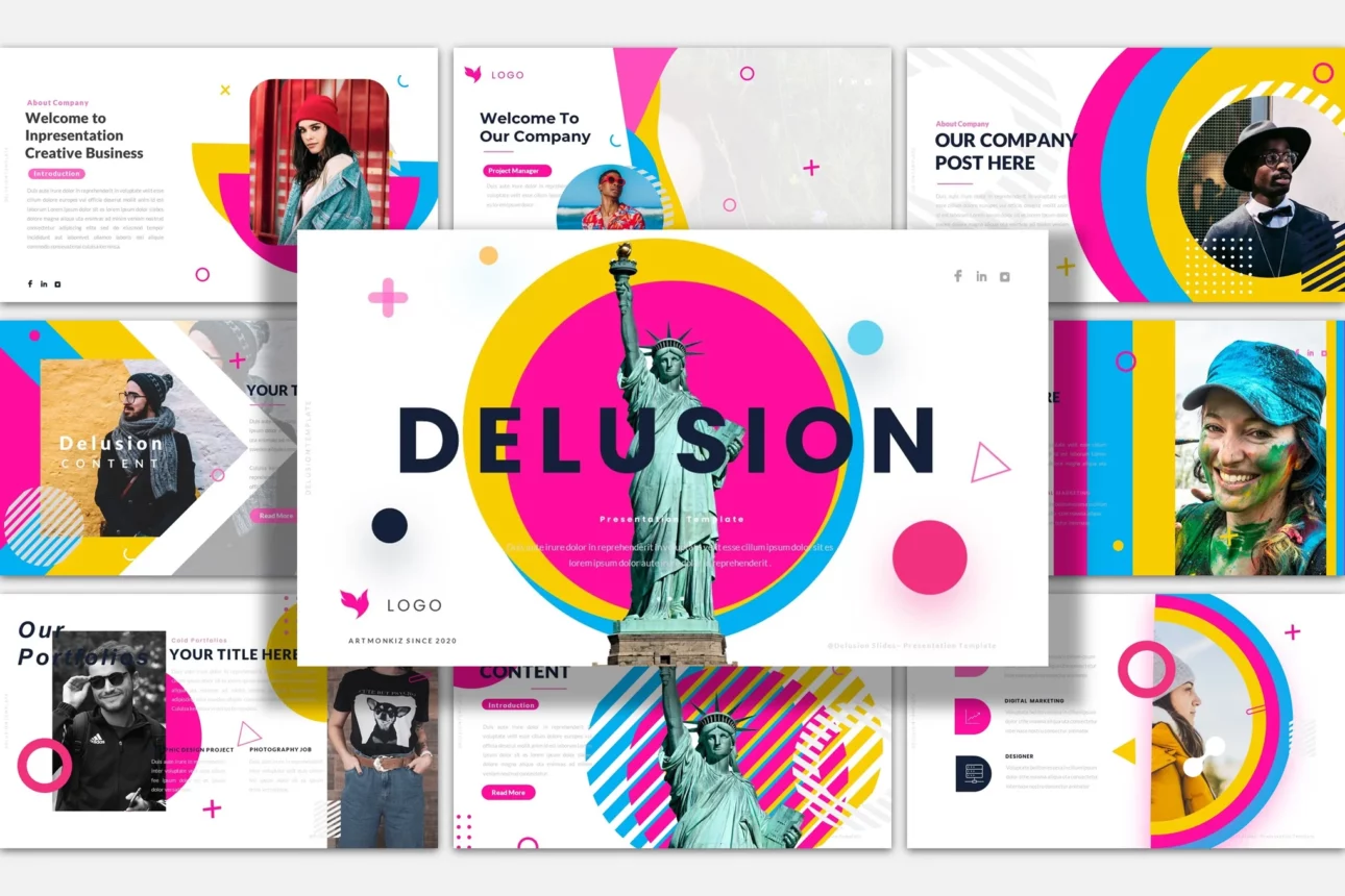 Delusion Slides Powerpoint Presentation Template
