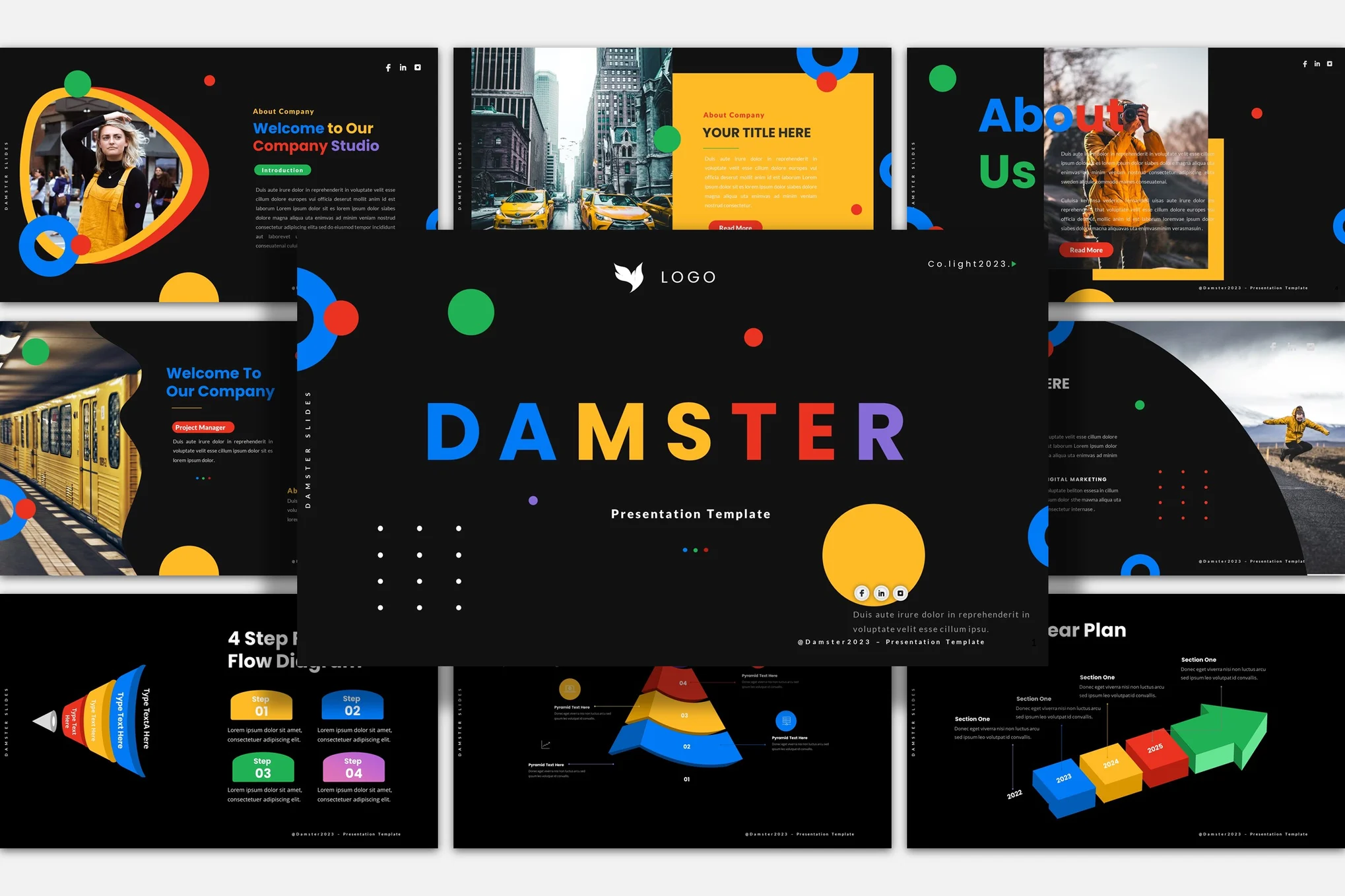 53 Damster Slides Powerpoint Presentation Template