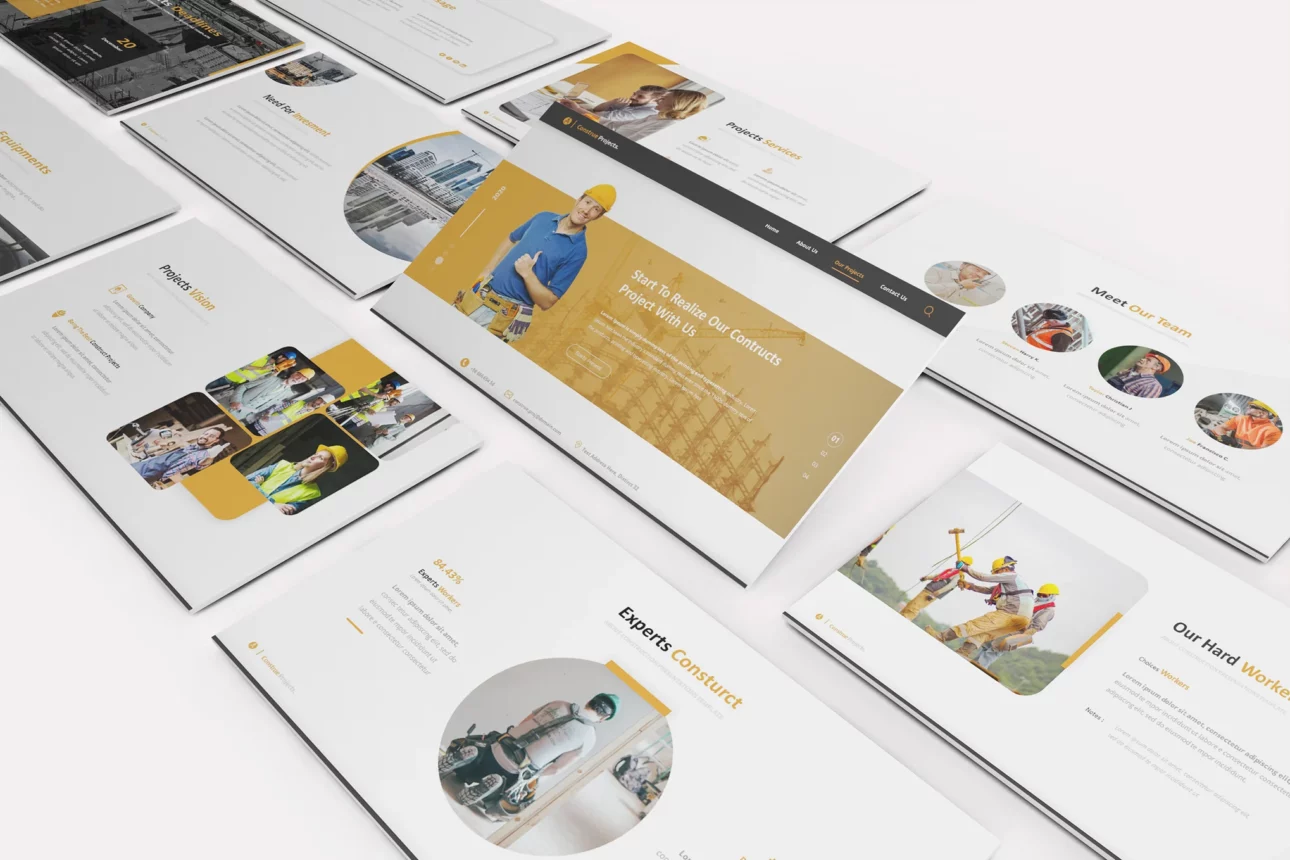 Construe Projects Powerpoint Template