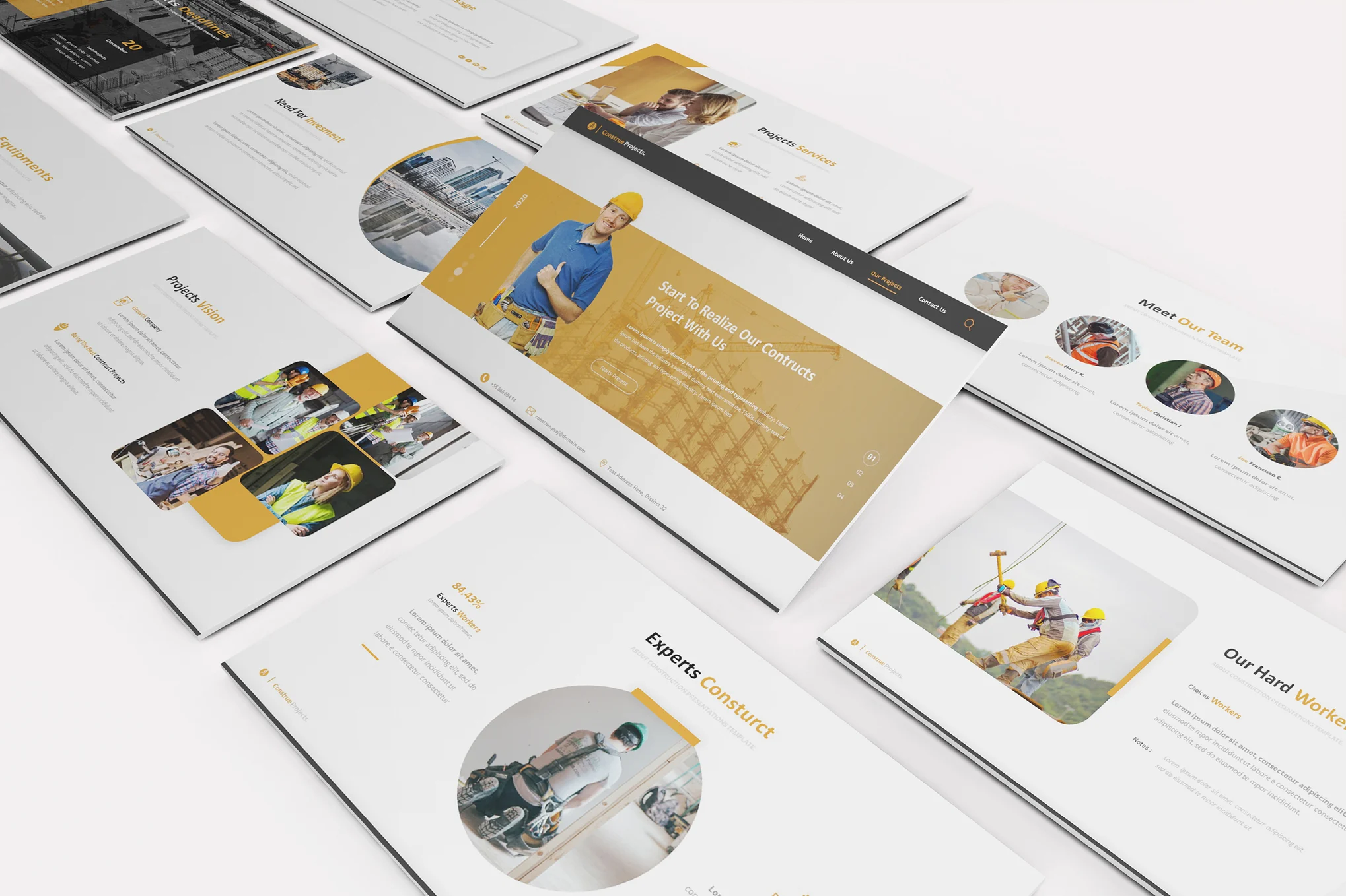 Construe Projects Powerpoint Template