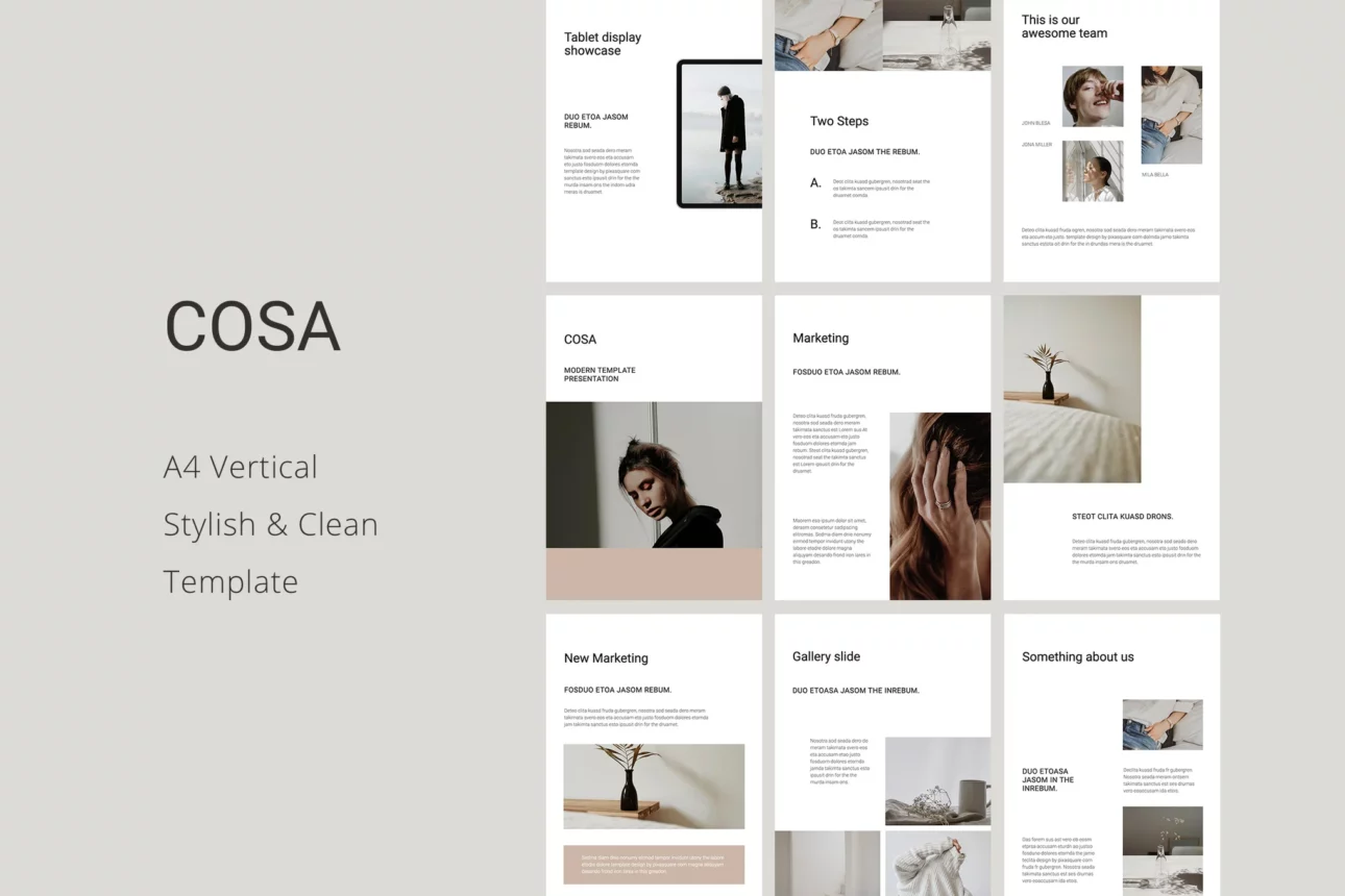 COSA - A4 Vertical Powerpoint Template