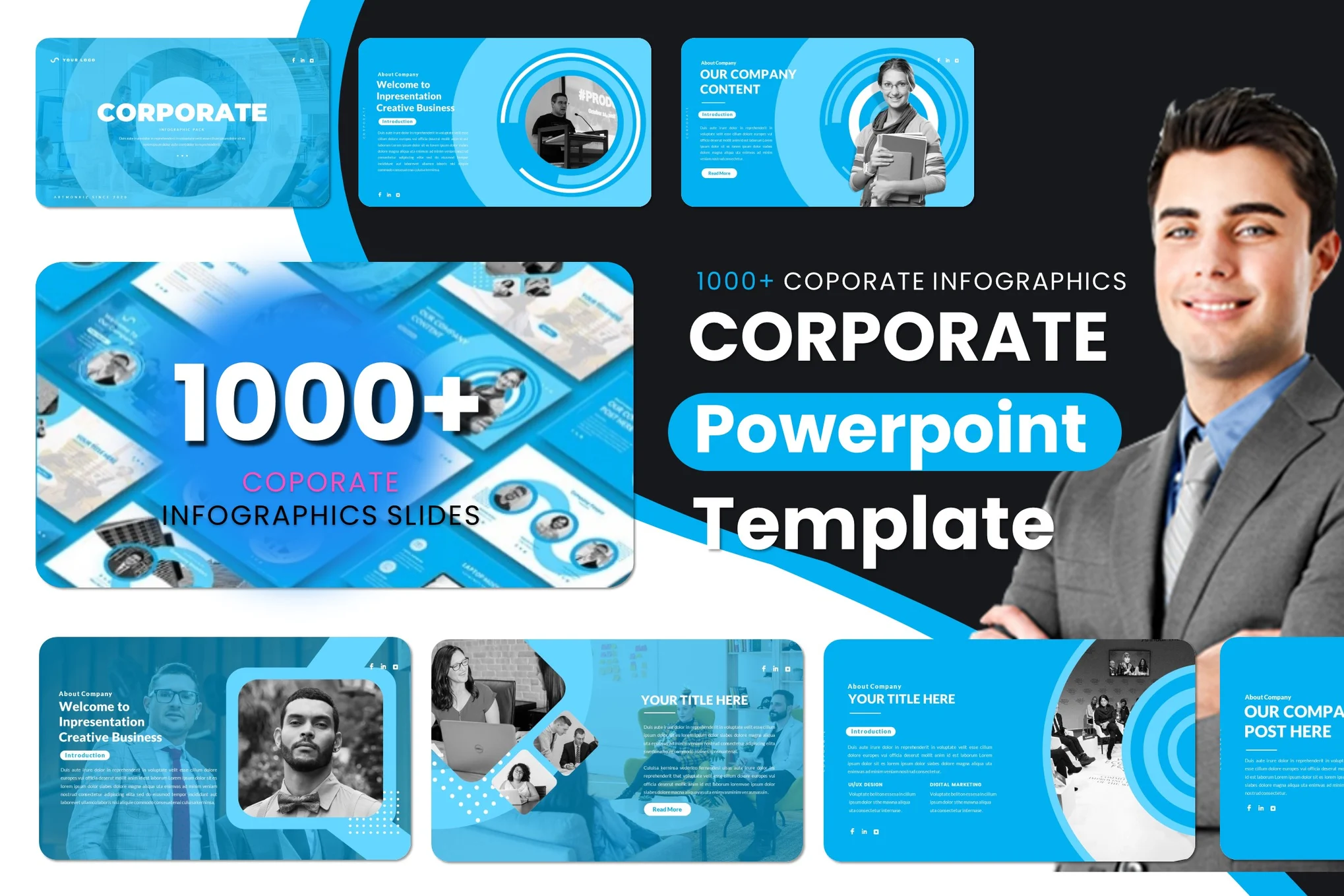 Corporate Infographic Business Plan Powerpoint