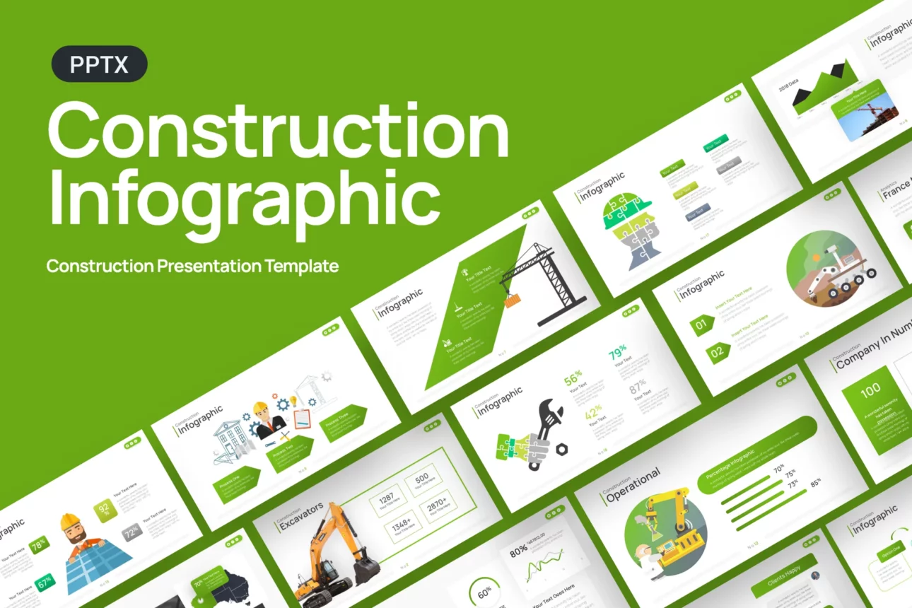 Construction Infographic Presentation Template