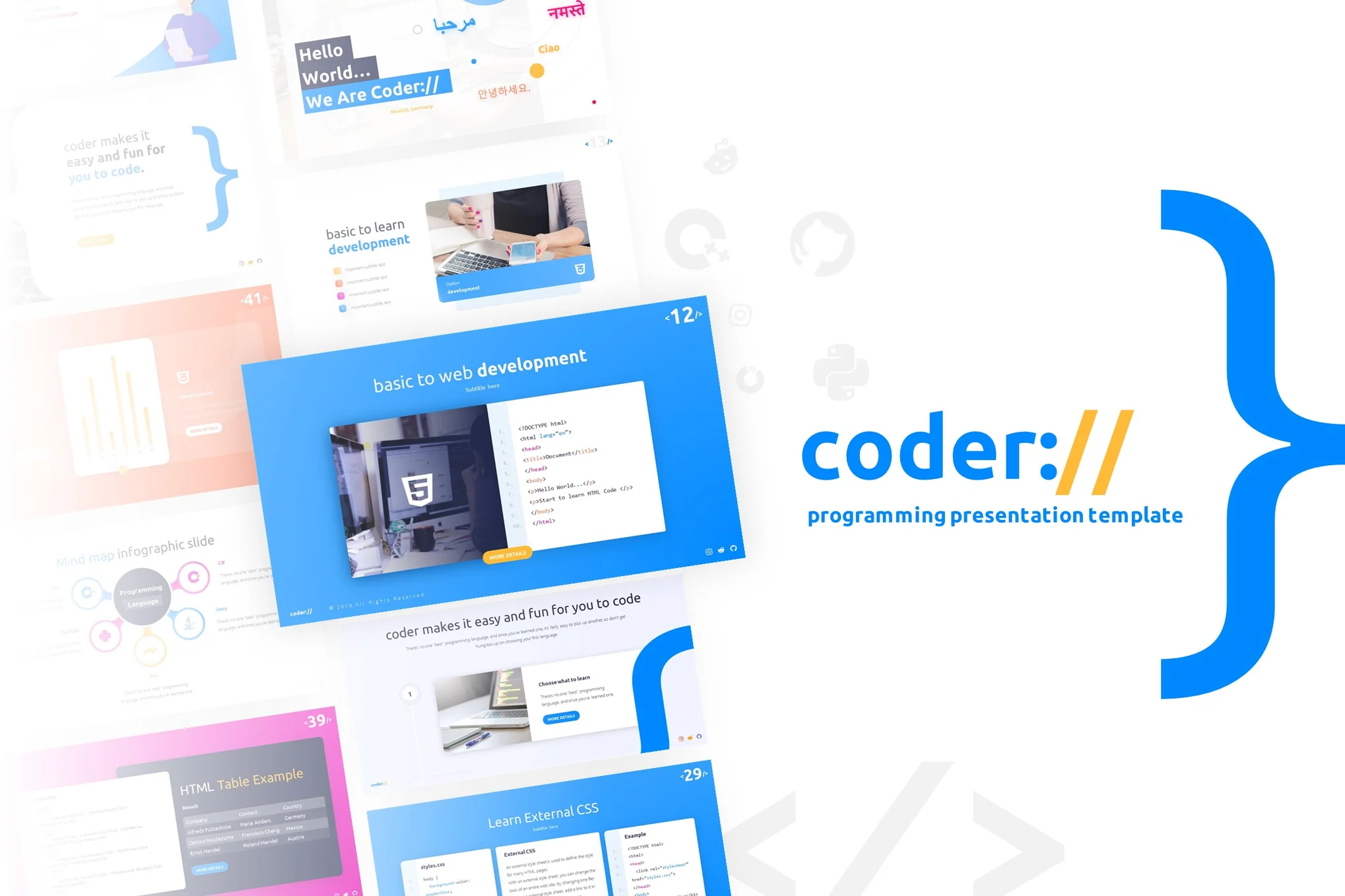 Coder Programming PowerPoint Presentation Template