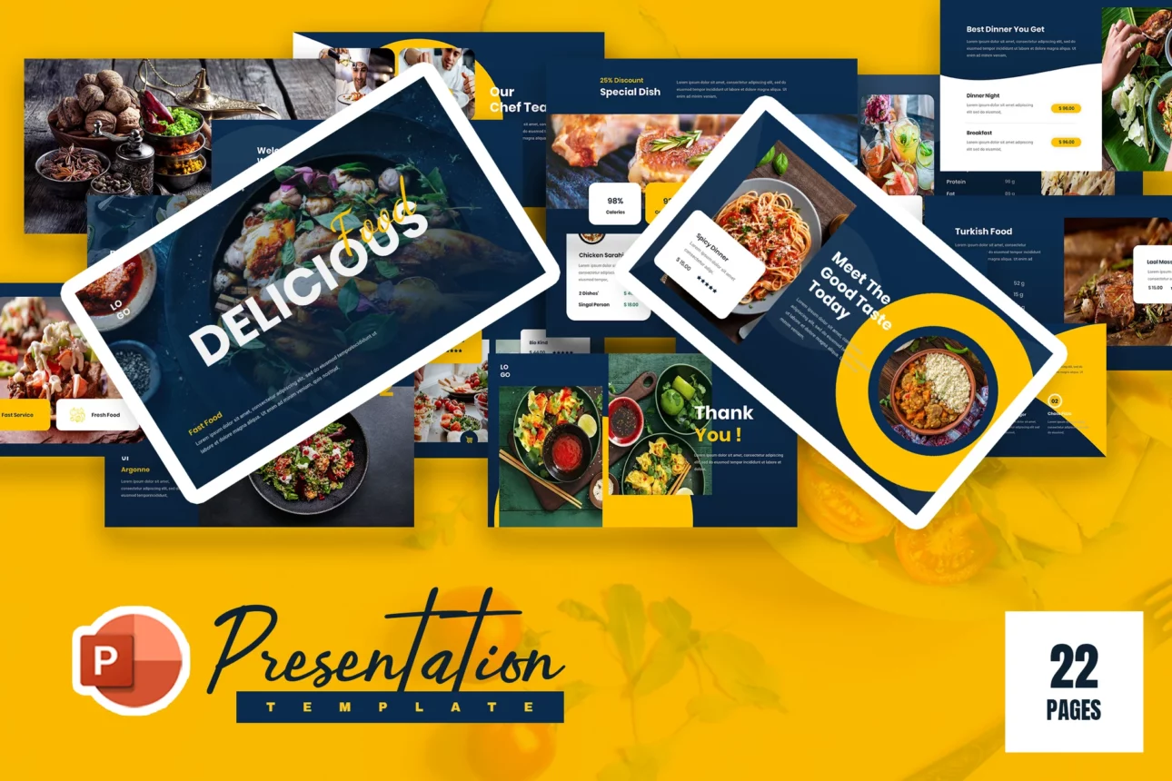 60 Cious Food PowerPoint Presentation Template