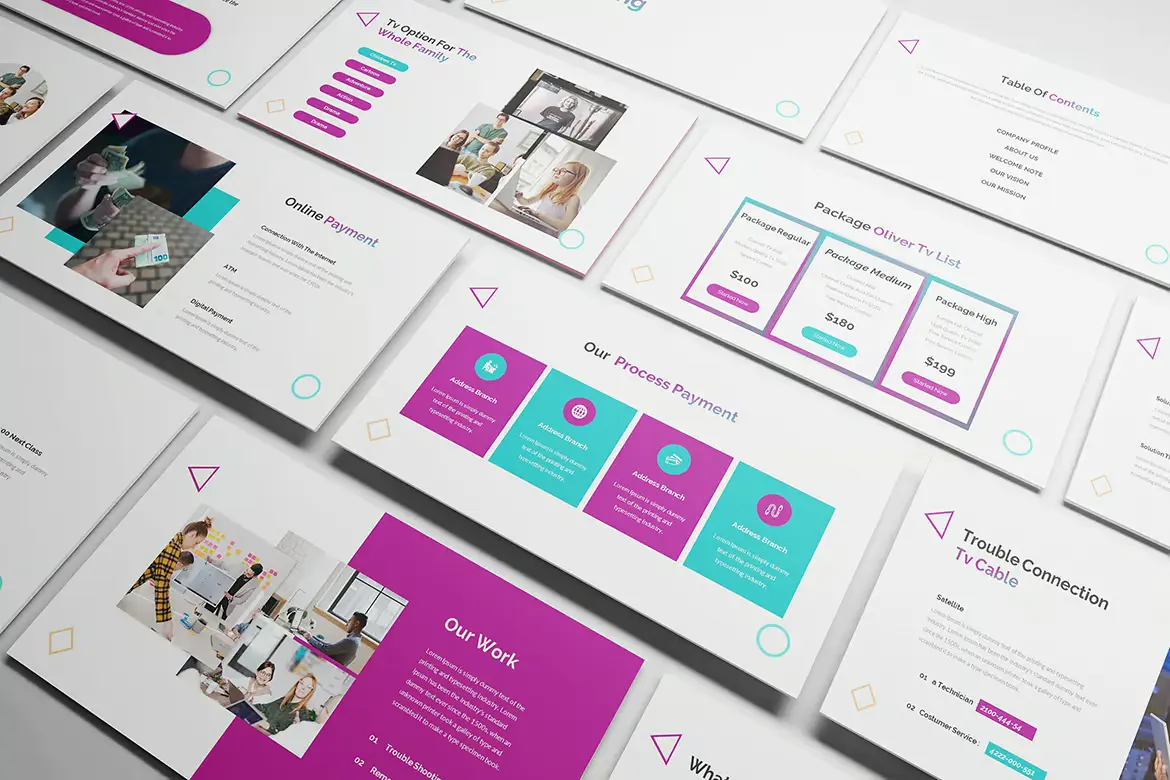 Business Network Powerpoint Template