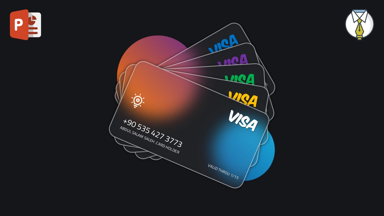 بطاقات بتأثير الزجاج