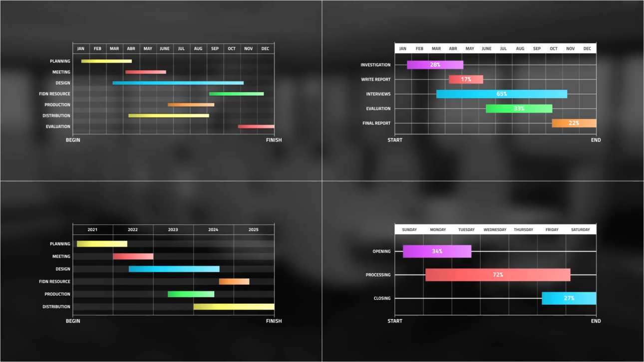 Gantt Chart Infographic | Premiere Pro